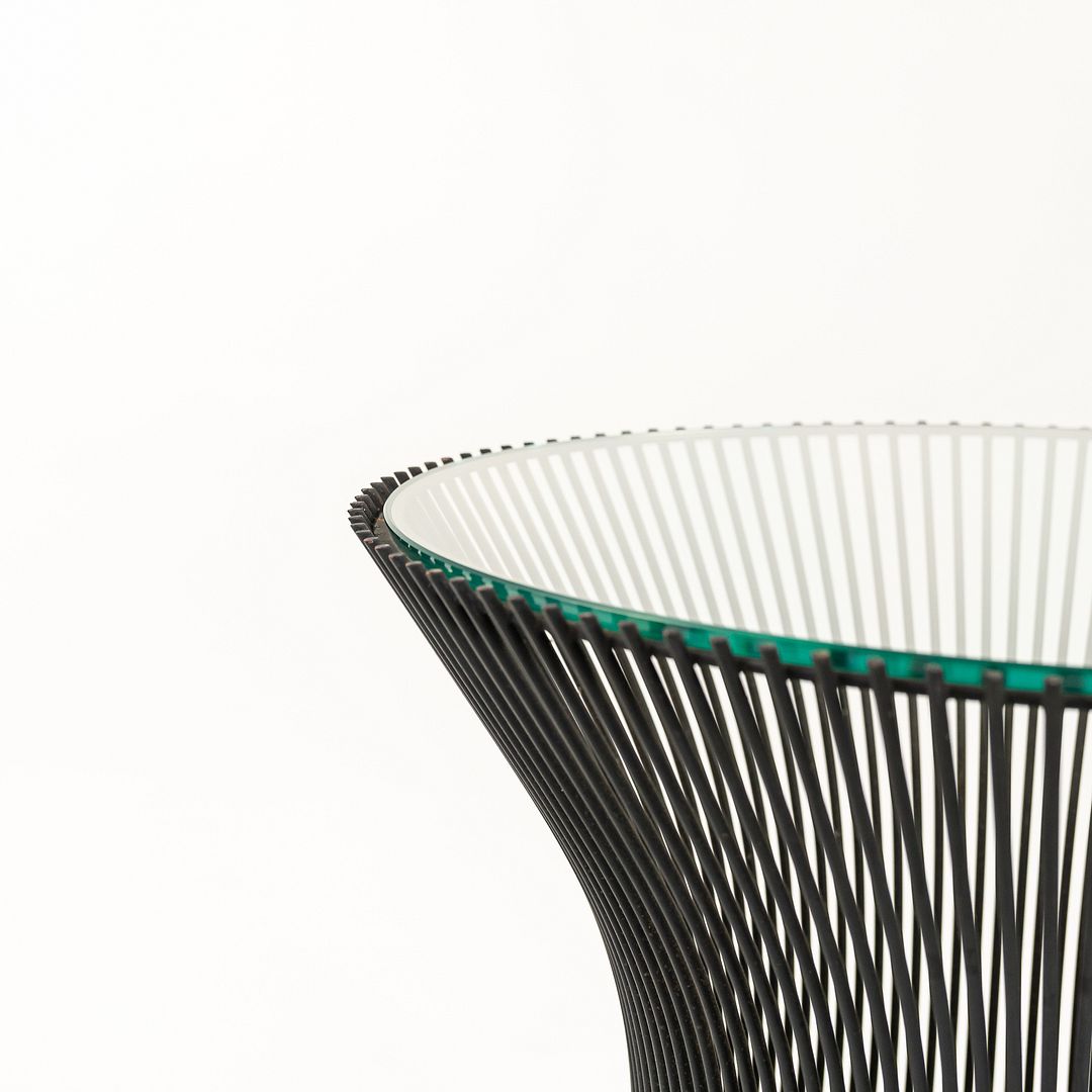 1960s Platner Side Table 3710T by Warren Platner for Knoll in Bronzed-Steel with Glass 2x Available