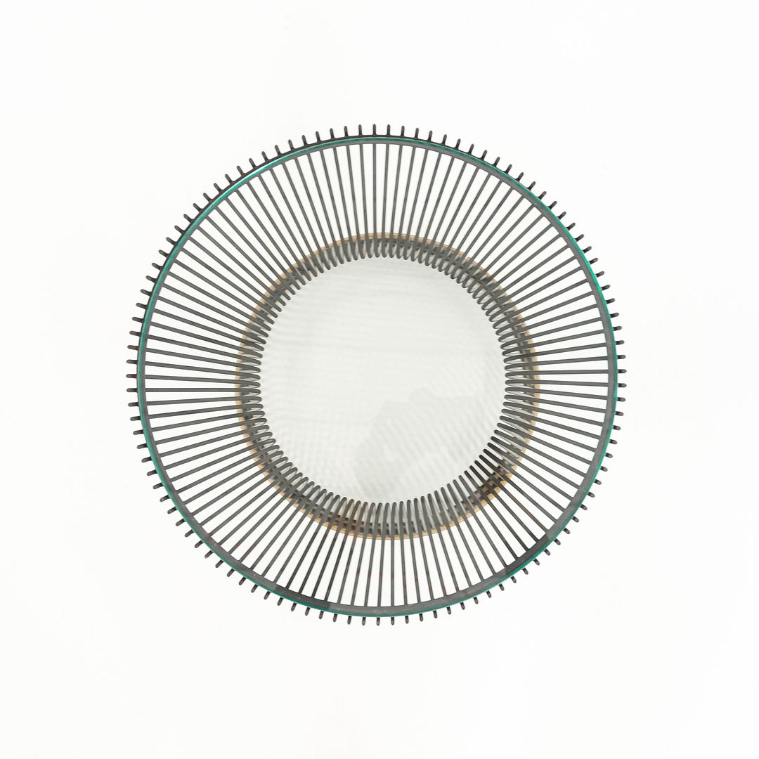1960s Platner Side Table 3710T by Warren Platner for Knoll in Bronzed-Steel with Glass 2x Available