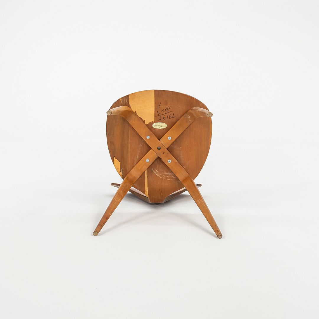 1950s Side Chair by Norman Cherner for Plycraft in Walnut Plywood Made in USA