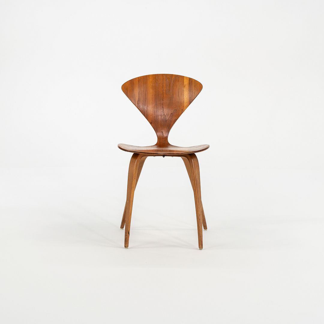1950s Side Chair by Norman Cherner for Plycraft in Walnut Plywood Made in USA