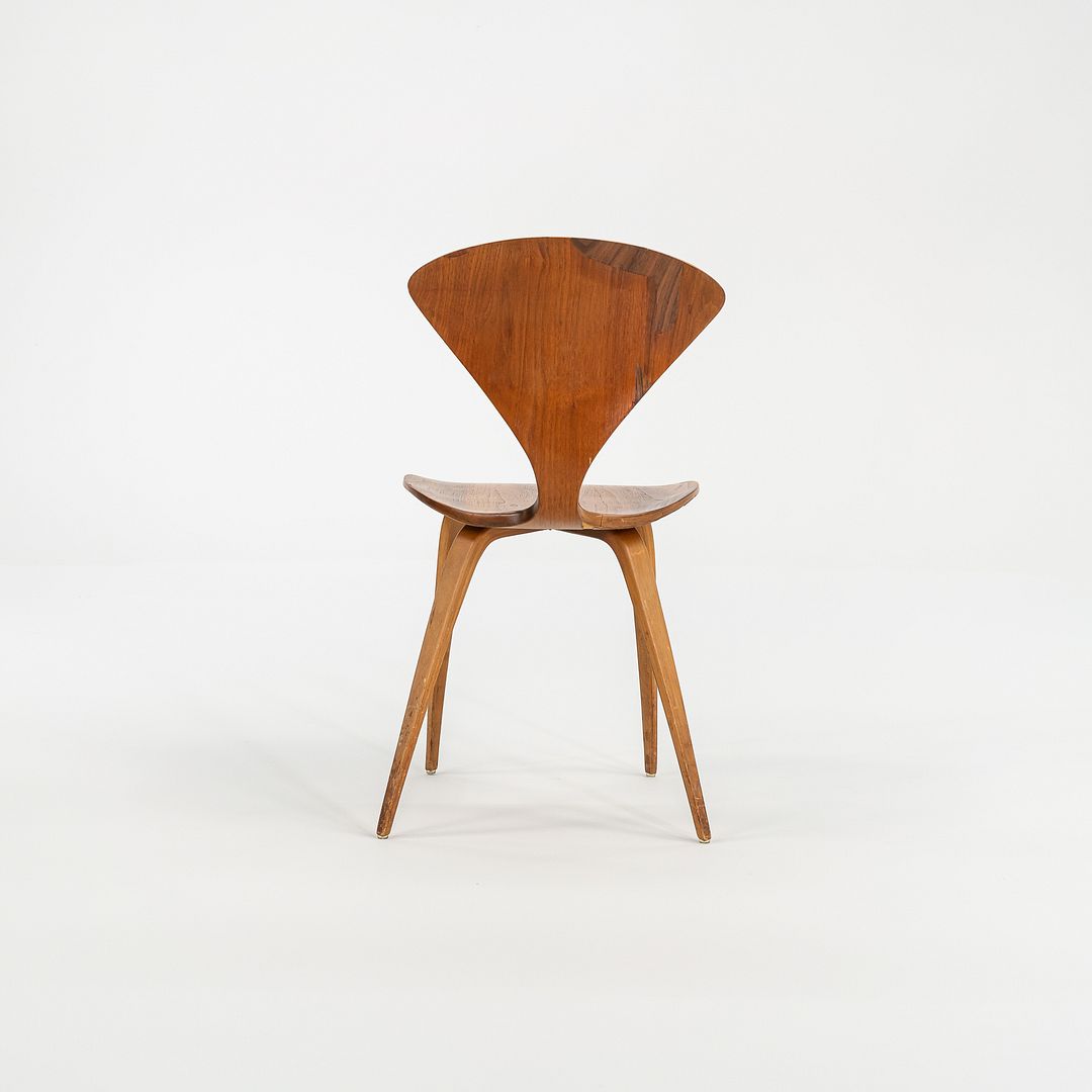 1950s Side Chair by Norman Cherner for Plycraft in Walnut Plywood Made in USA