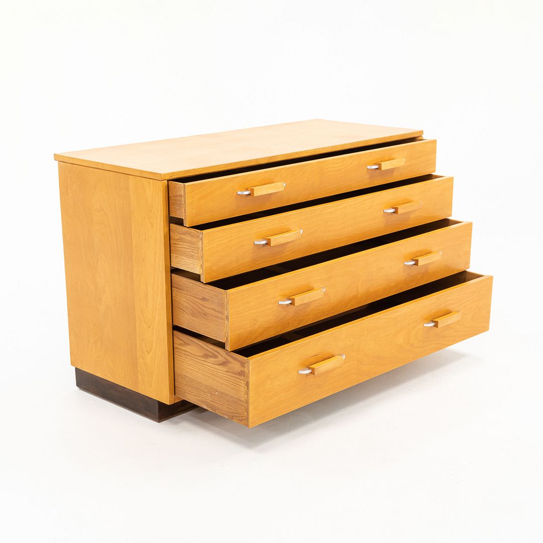 1939 Flexible Home Arrangements 4-Drawer Dresser Cabinet by Eliel Saarinen, J. Robert Swanson, Pipsan Saarinen Swanson for Johnson Furniture Co. in Birch