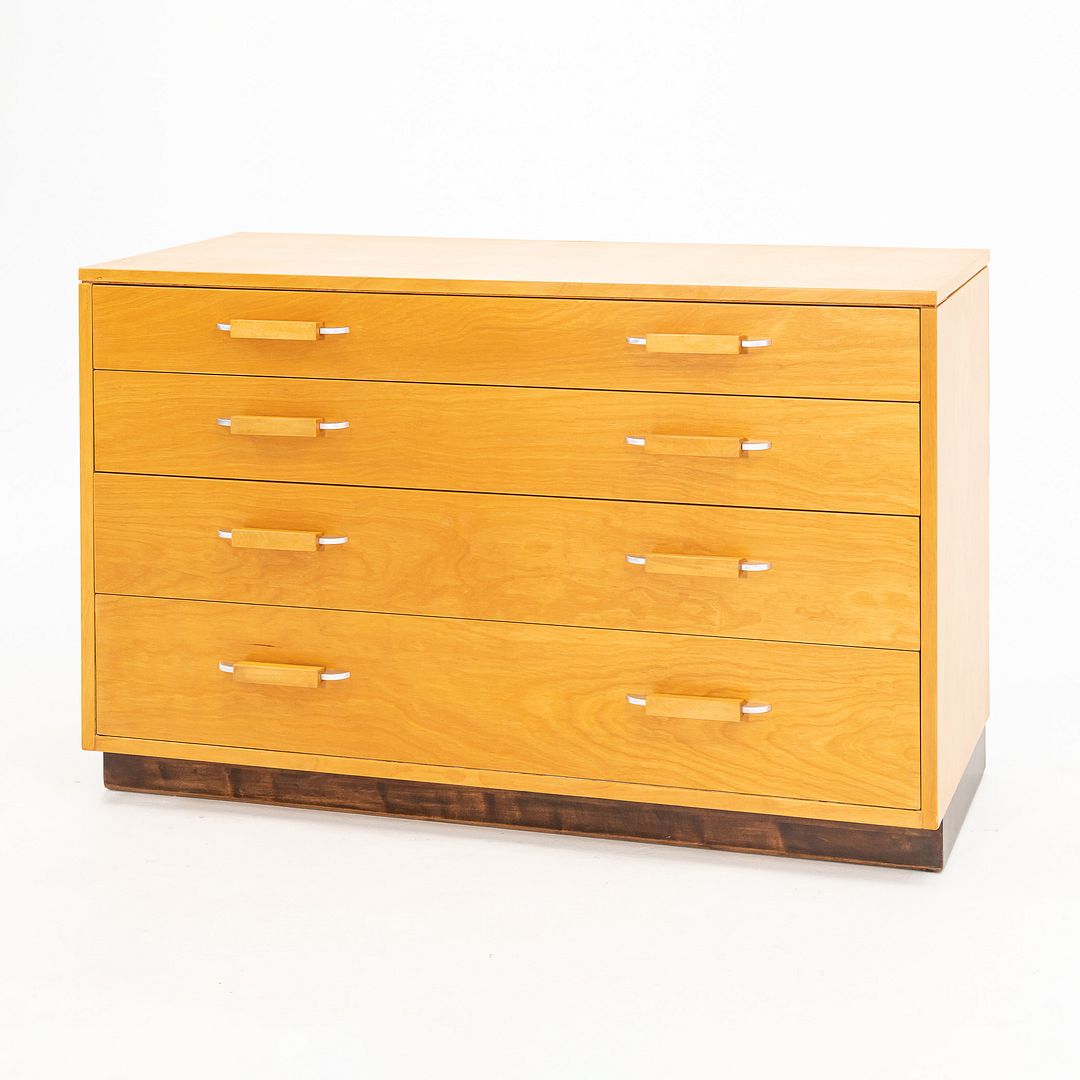 1939 Flexible Home Arrangements 4-Drawer Dresser Cabinet by Eliel Saarinen, J. Robert Swanson, Pipsan Saarinen Swanson for Johnson Furniture Co. in Birch