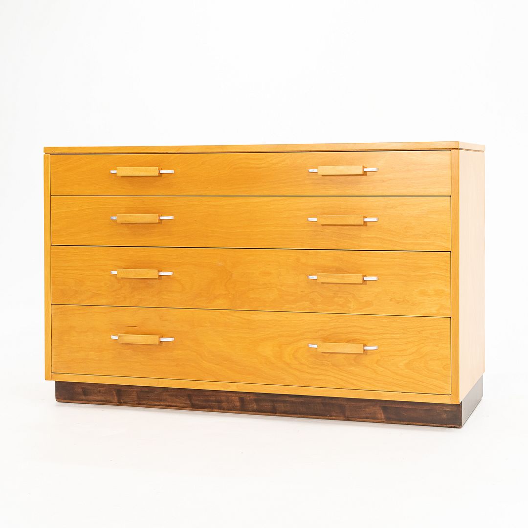 1939 Flexible Home Arrangements 4-Drawer Dresser Cabinet by Eliel Saarinen, J. Robert Swanson, Pipsan Saarinen Swanson for Johnson Furniture Co. in Birch
