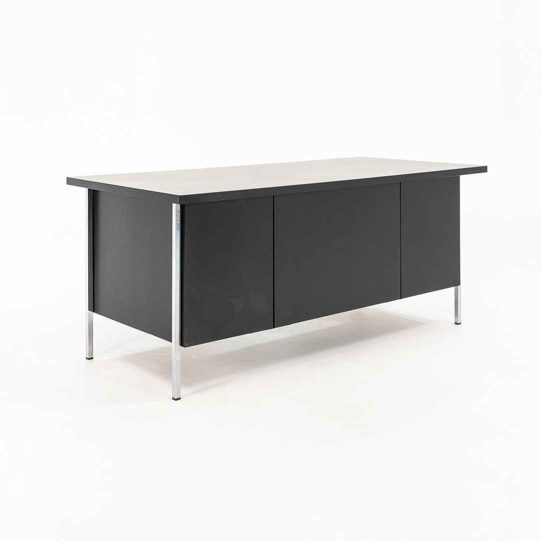 1960s Model 1503 by Florence Knoll Desk in Ebonized Wood and Chrome