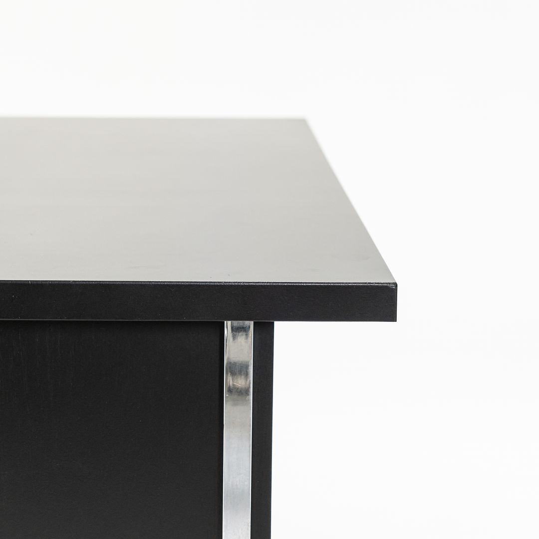 1960s Model 1503 by Florence Knoll Desk in Ebonized Wood and Chrome