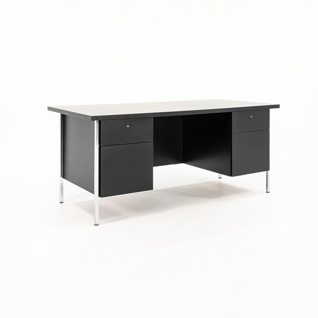 1960s Model 1503 by Florence Knoll Desk in Ebonized Wood and Chrome
