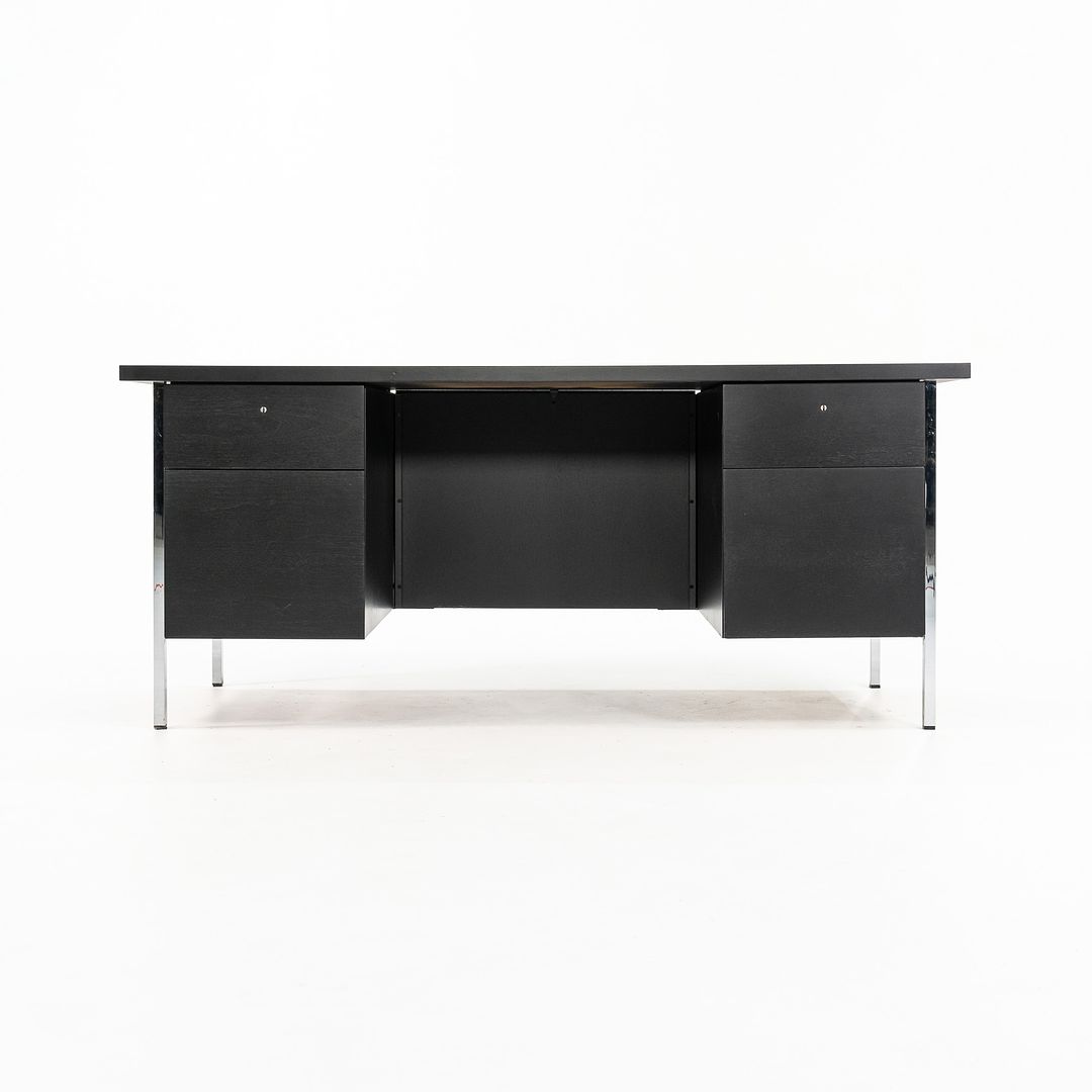 1960s Model 1503 by Florence Knoll Desk in Ebonized Wood and Chrome