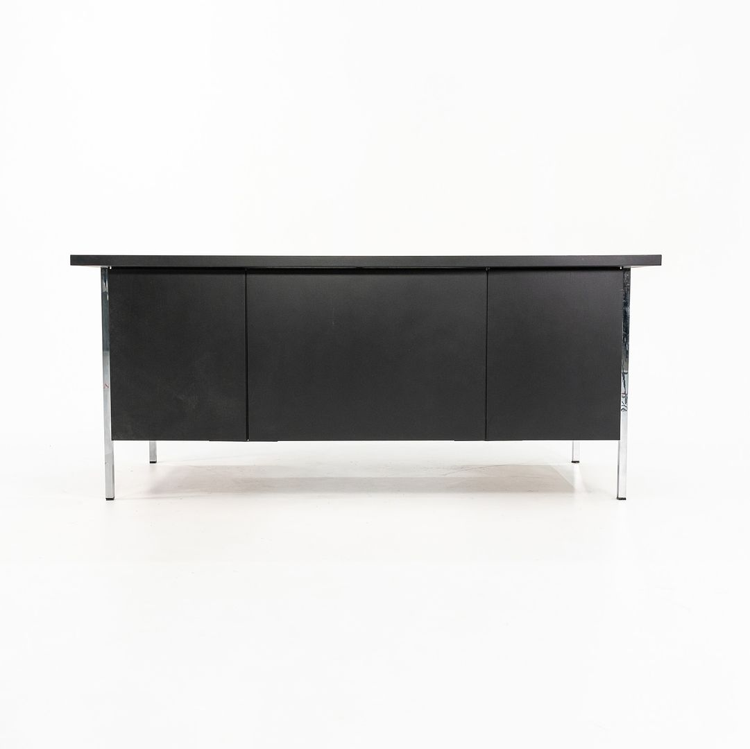 1960s Model 1503 by Florence Knoll Desk in Ebonized Wood and Chrome
