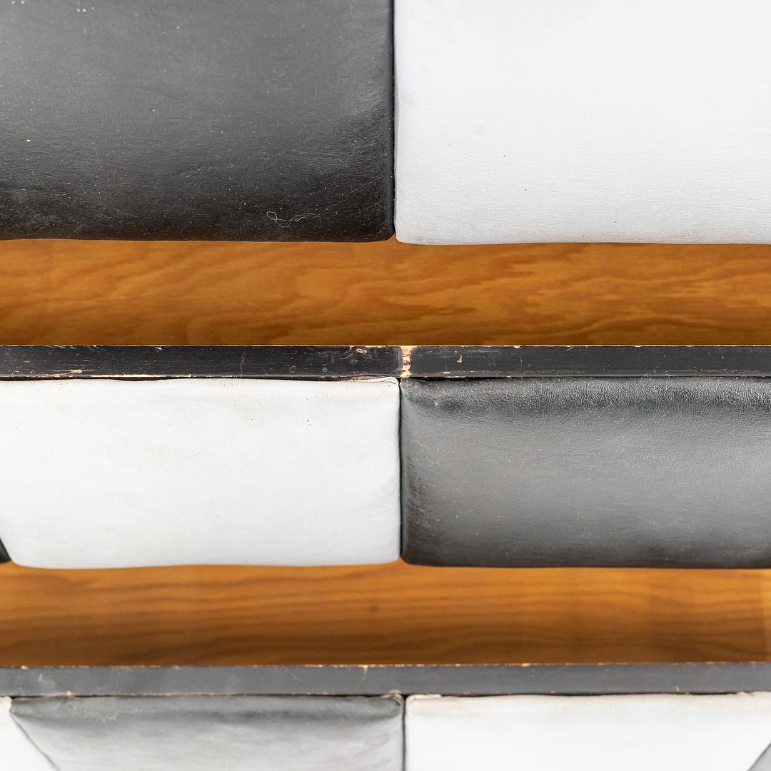 1940s 4140 3-Drawer Chest / Dresser Cabinet by Gilbert Rohde for Herman Miller in Ebonized Wood with Leatherette Front