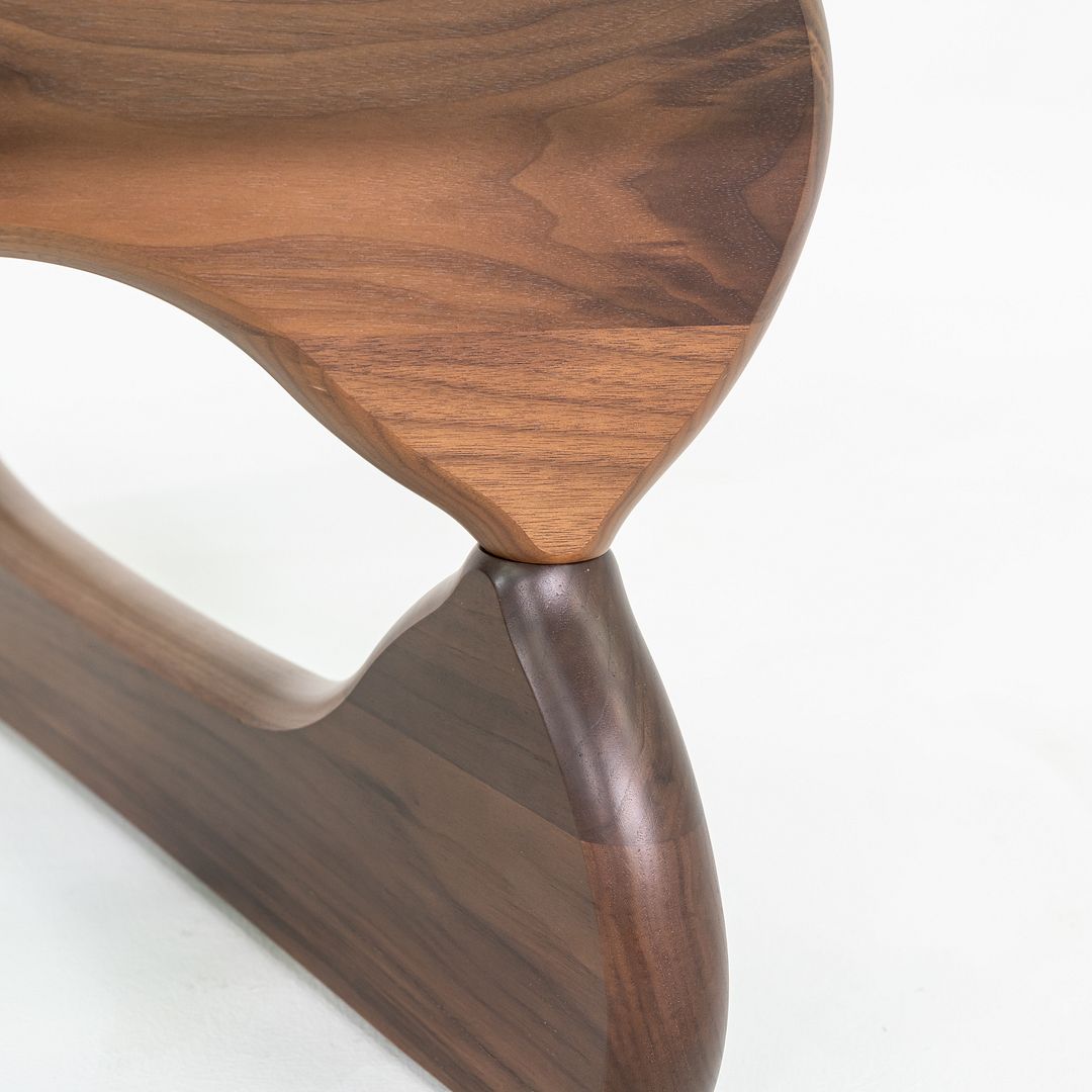 SOLD 2010s Isamu Noguchi for Herman Miller IN-50 Coffee Table in Walnut w/ Glass Top