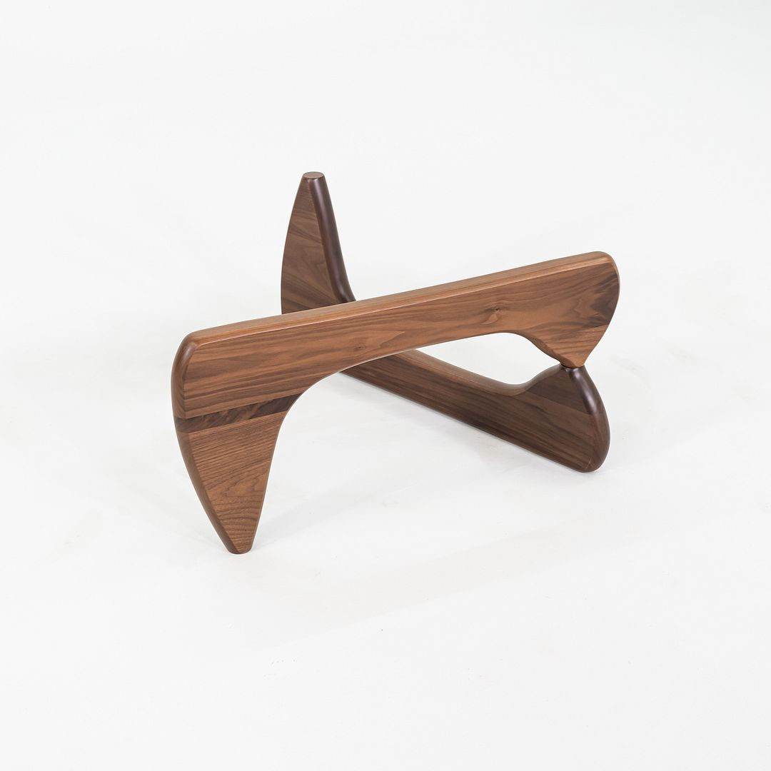 SOLD 2010s Isamu Noguchi for Herman Miller IN-50 Coffee Table in Walnut w/ Glass Top