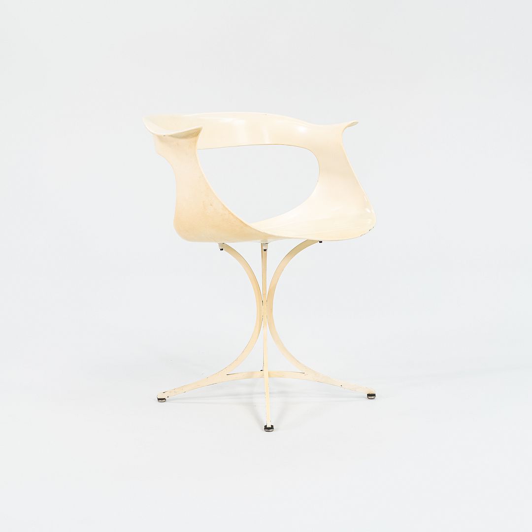 1950s Pair of Lotus Chairs, Model 115-LF by Estelle and Erwine Laverne for Laverne Originals in White
