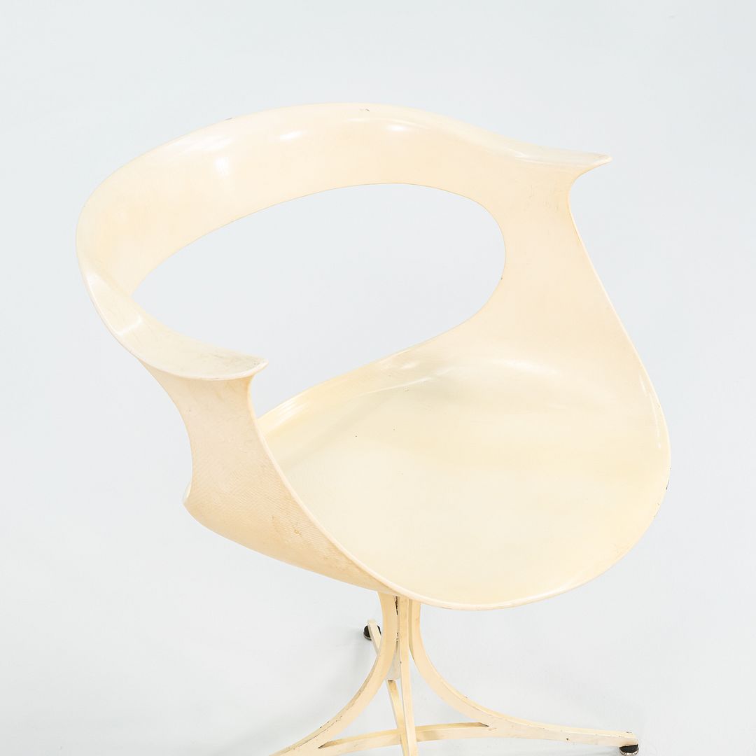 1950s Pair of Lotus Chairs, Model 115-LF by Estelle and Erwine Laverne for Laverne Originals in White