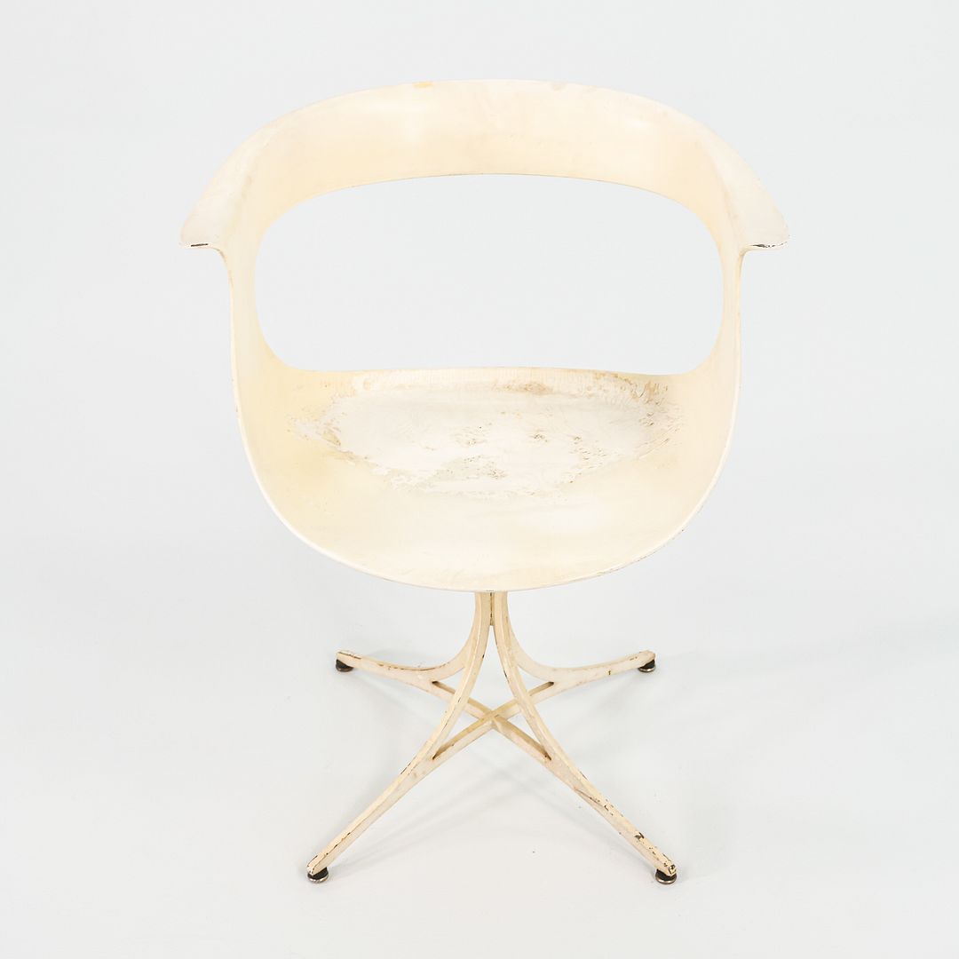 1950s Pair of Lotus Chairs, Model 115-LF by Estelle and Erwine Laverne for Laverne Originals in White