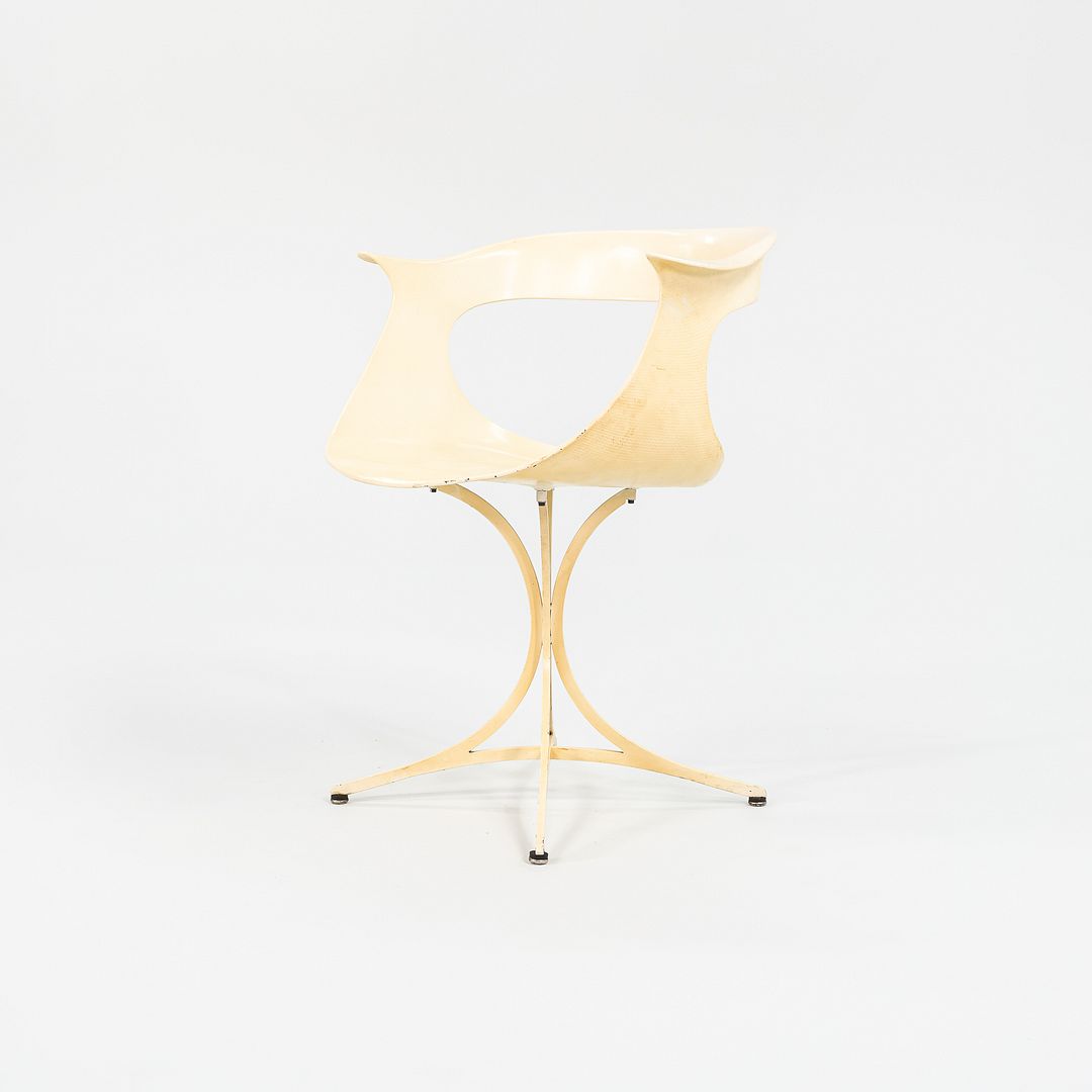 1950s Pair of Lotus Chairs, Model 115-LF by Estelle and Erwine Laverne for Laverne Originals in White