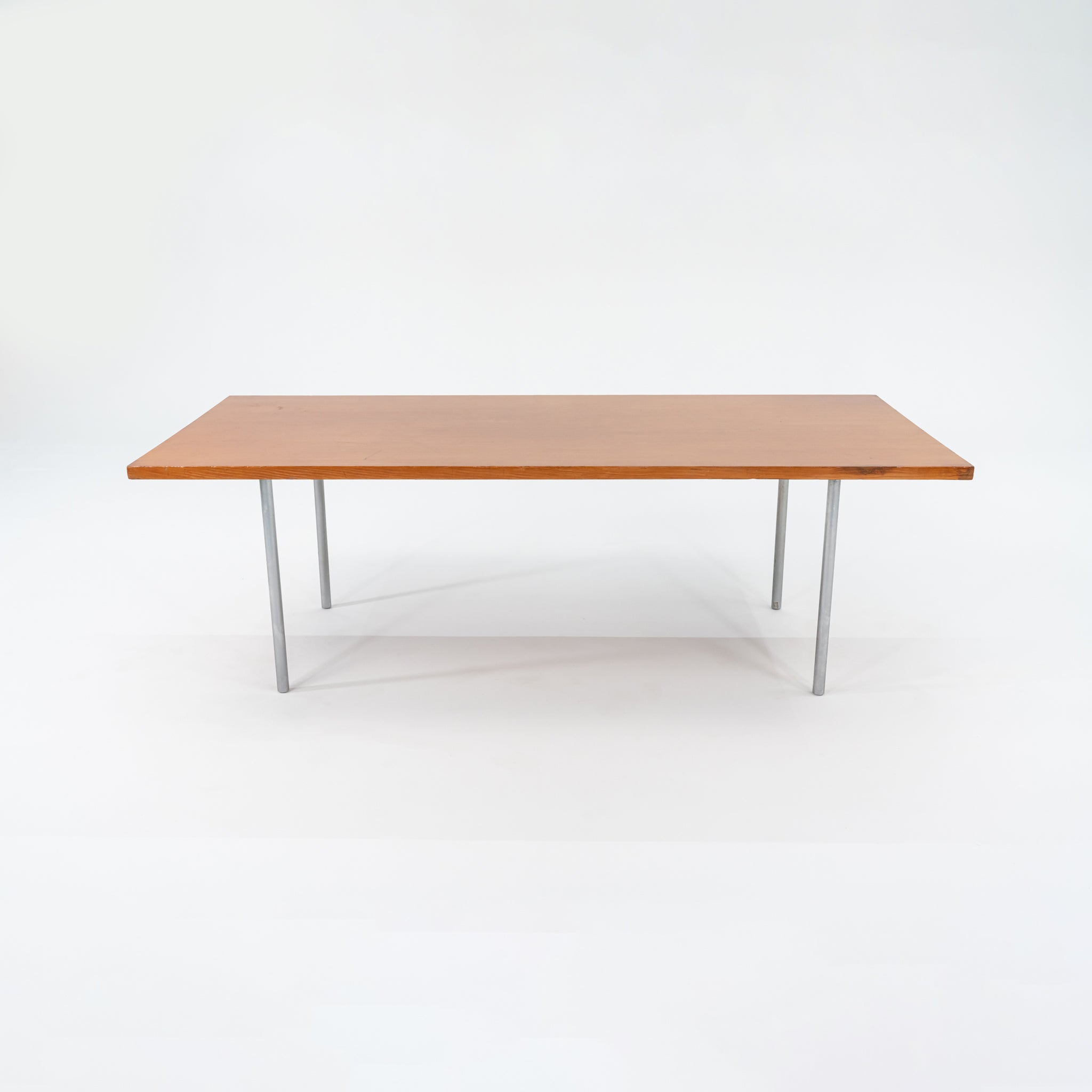 1960s PK-41 Rectangular Dining Table by Poul Kjaerholm for E. Kold Christensen in Oregon Pine and Chromed Steel #1