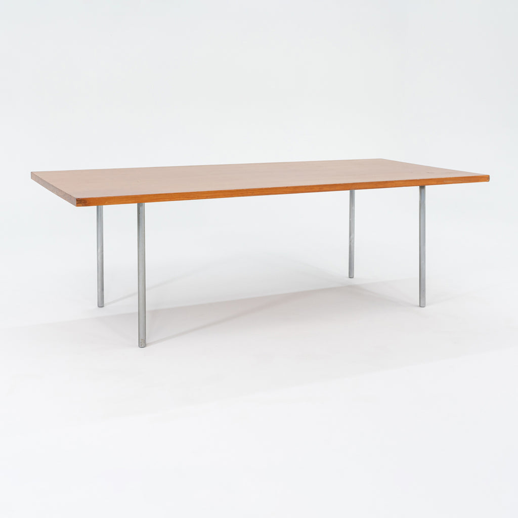 1960s PK-41 Rectangular Dining Table by Poul Kjaerholm for E. Kold Christensen in Oregon Pine and Chromed Steel #1
