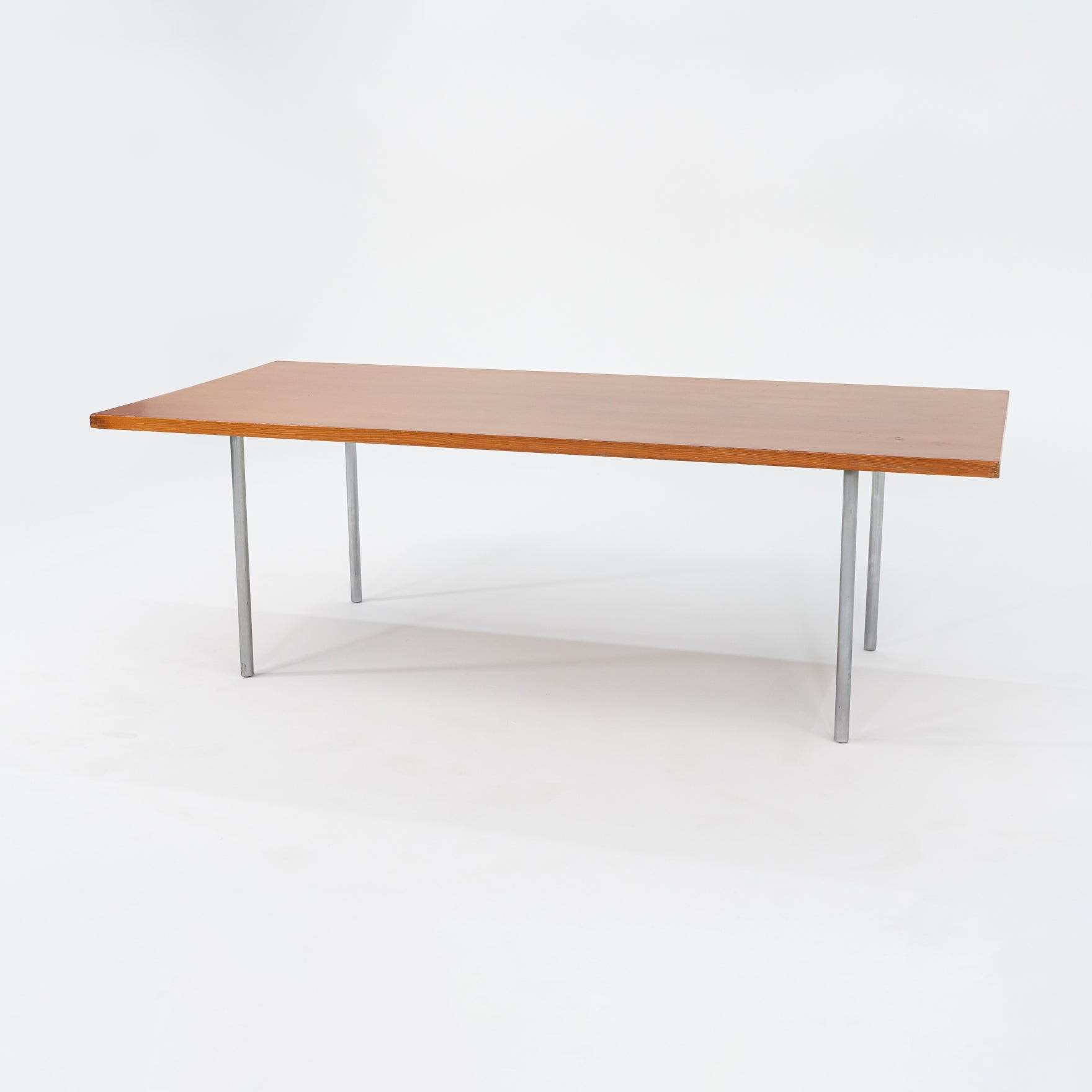 1960s PK-41 Rectangular Dining Table by Poul Kjaerholm for E. Kold Christensen in Oregon Pine and Chromed Steel #1