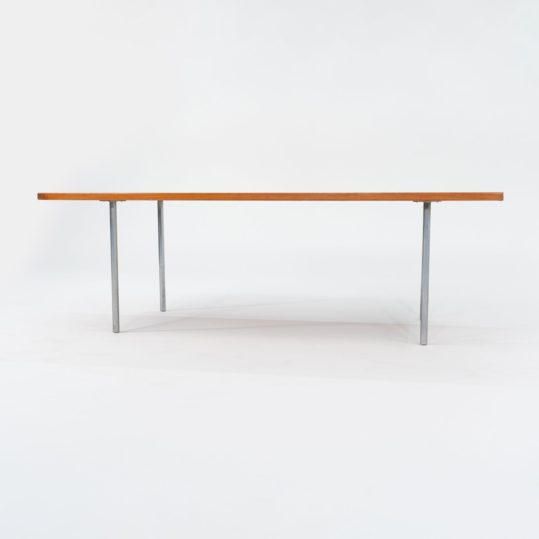 1960s PK-41 Rectangular Dining Table by Poul Kjaerholm for E. Kold Christensen in Oregon Pine and Chromed Steel #1