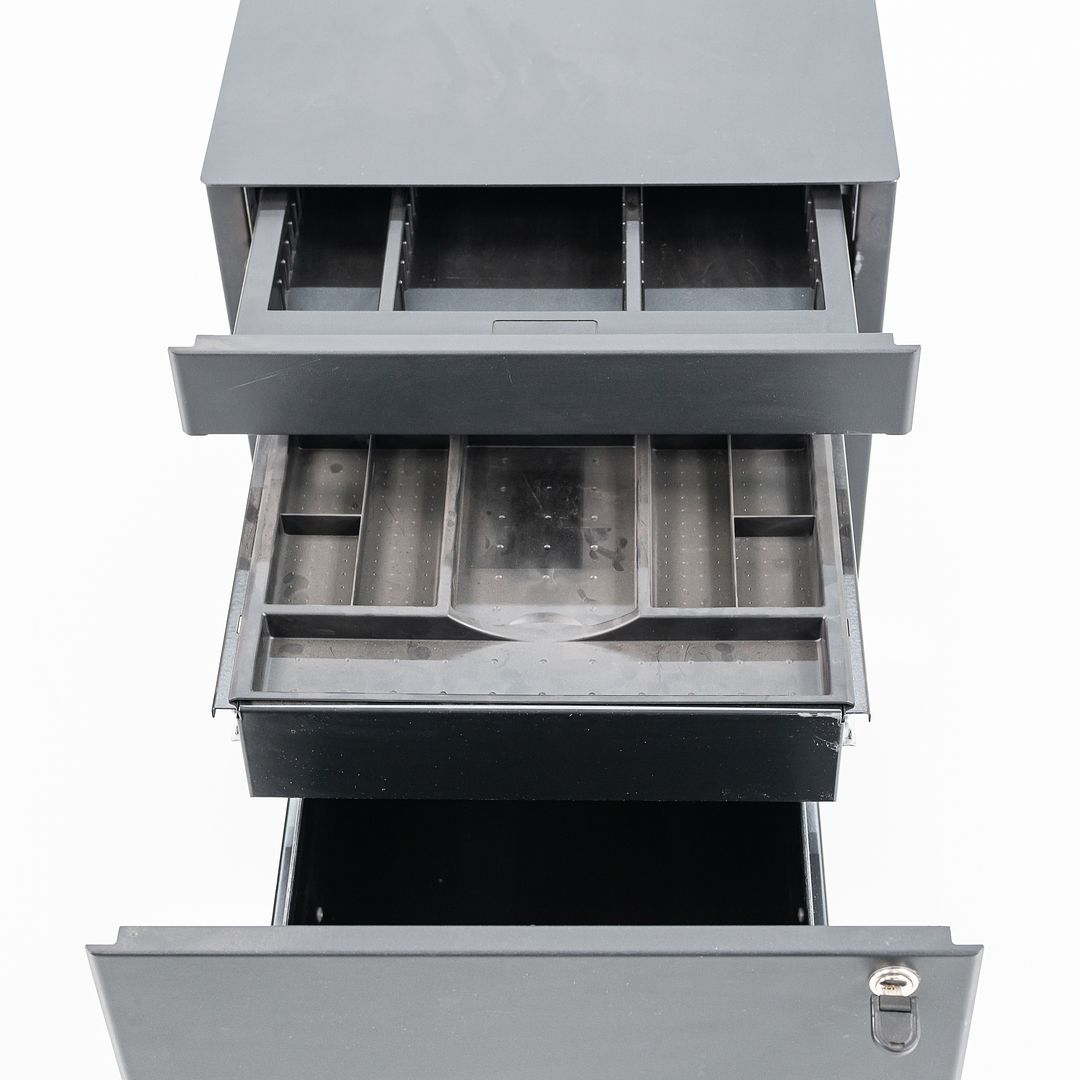 2010s Arik Levy for Vitra ABS Pedestal Office File Cabinets in Grey 14x Available