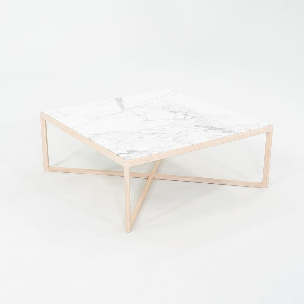 2022 Knoll Krusin Coffee Table by Marc Krusin in Natural Oak & Arabescato Marble