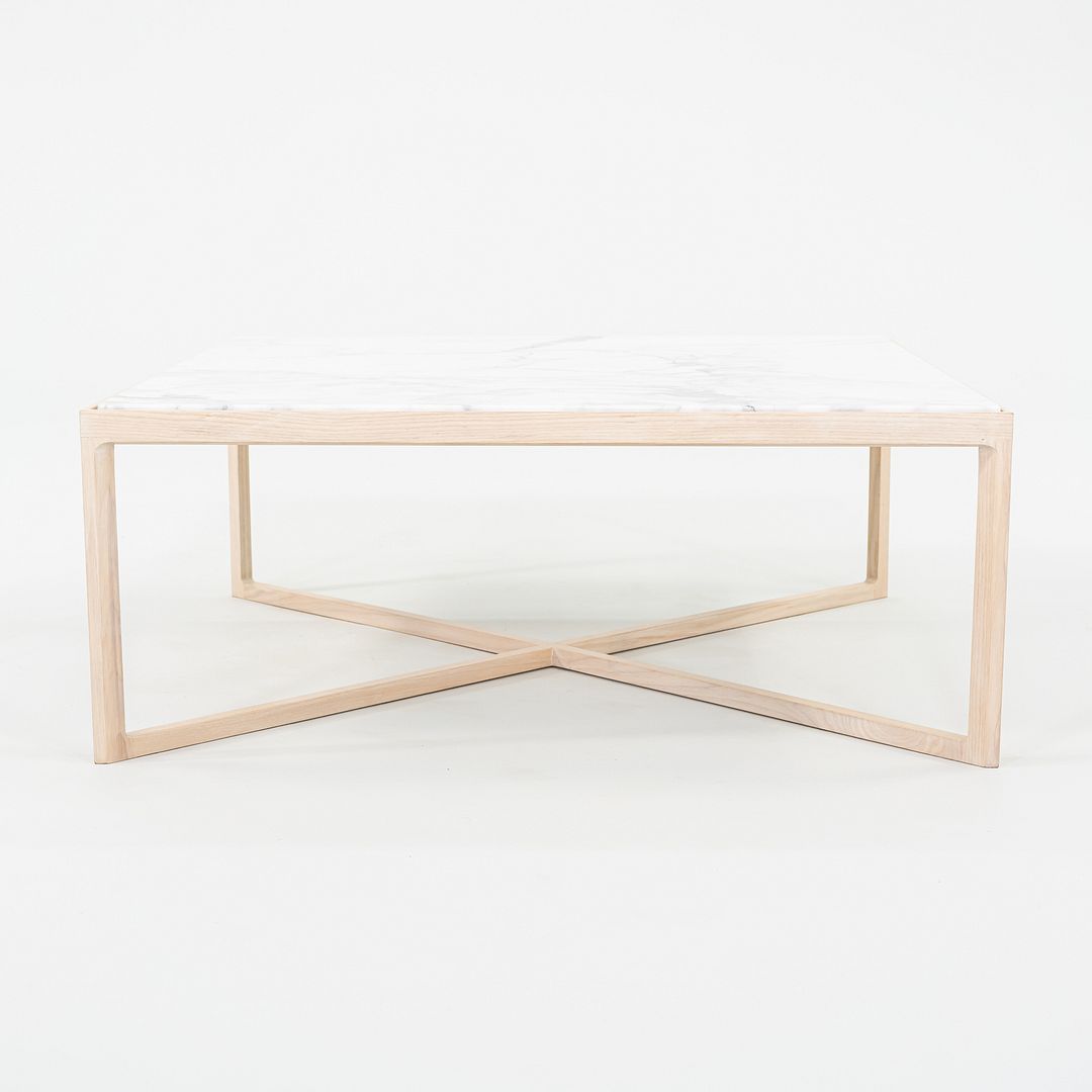 2022 Knoll Krusin Coffee Table by Marc Krusin in Natural Oak & Arabescato Marble