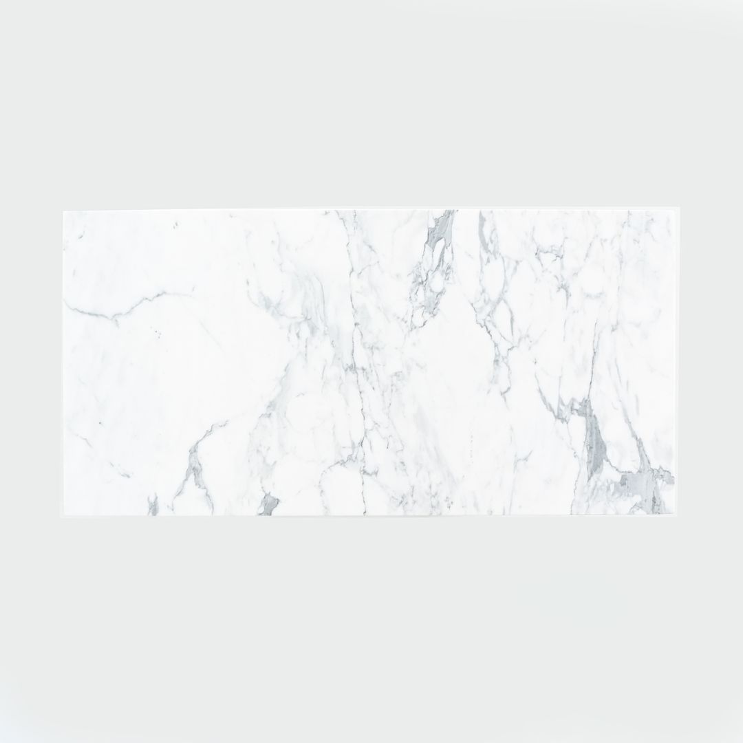 1980s Coffee Table, Model TA.35.36.72 by Nicos Zographos for Zographos Designs in Stainless and White Marble