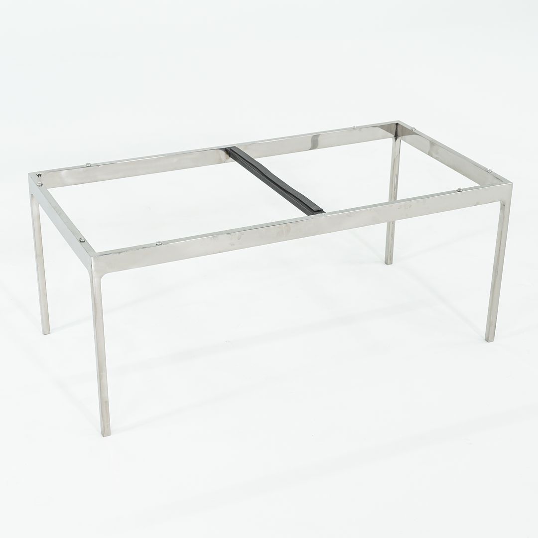 1980s Coffee Table, Model TA.35.36.72 by Nicos Zographos for Zographos Designs in Stainless and White Marble