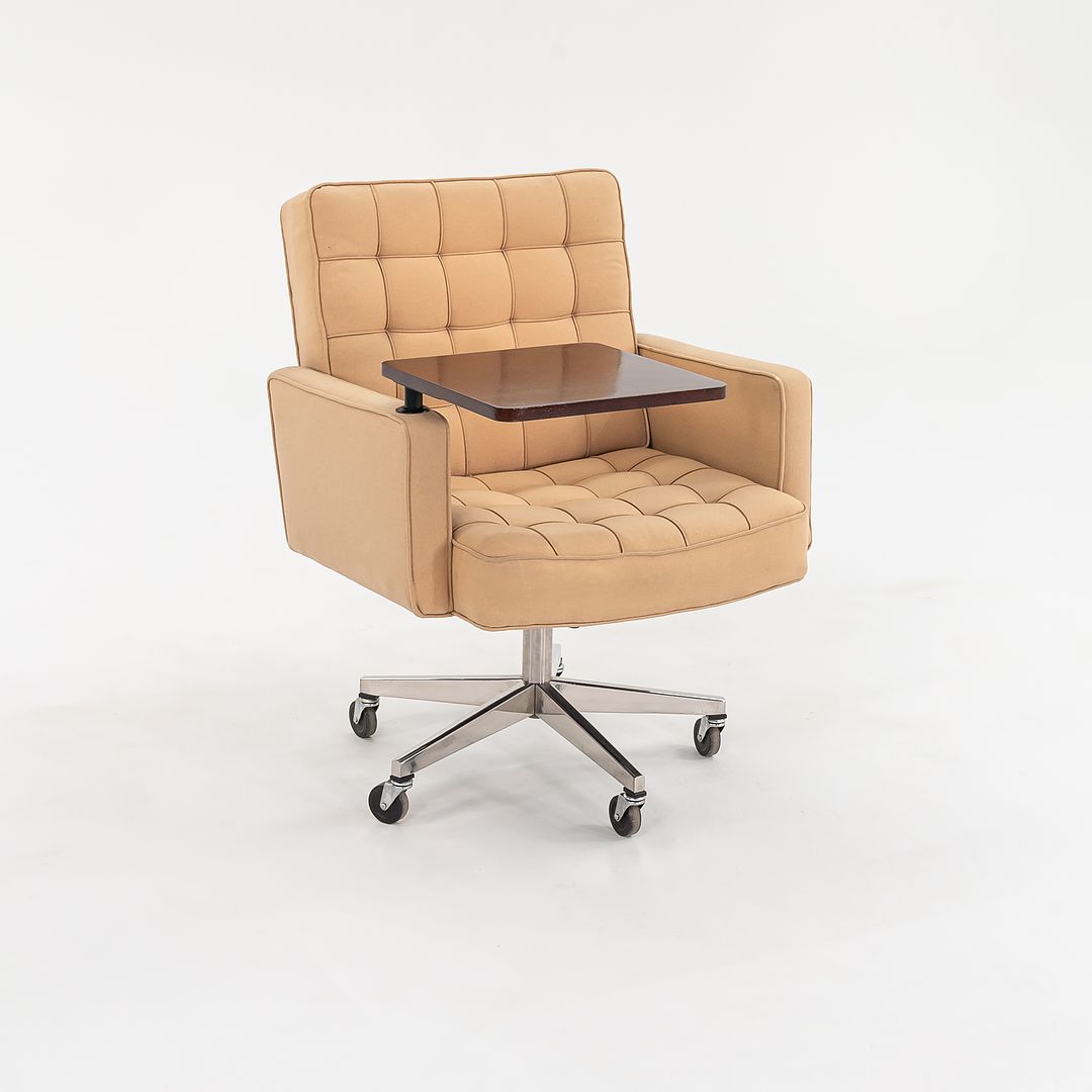 1979 Cafiero Desk Chair with Tablet, Model 187 by Vincent Cafiero for Knoll in Tan Fabric 8x Available