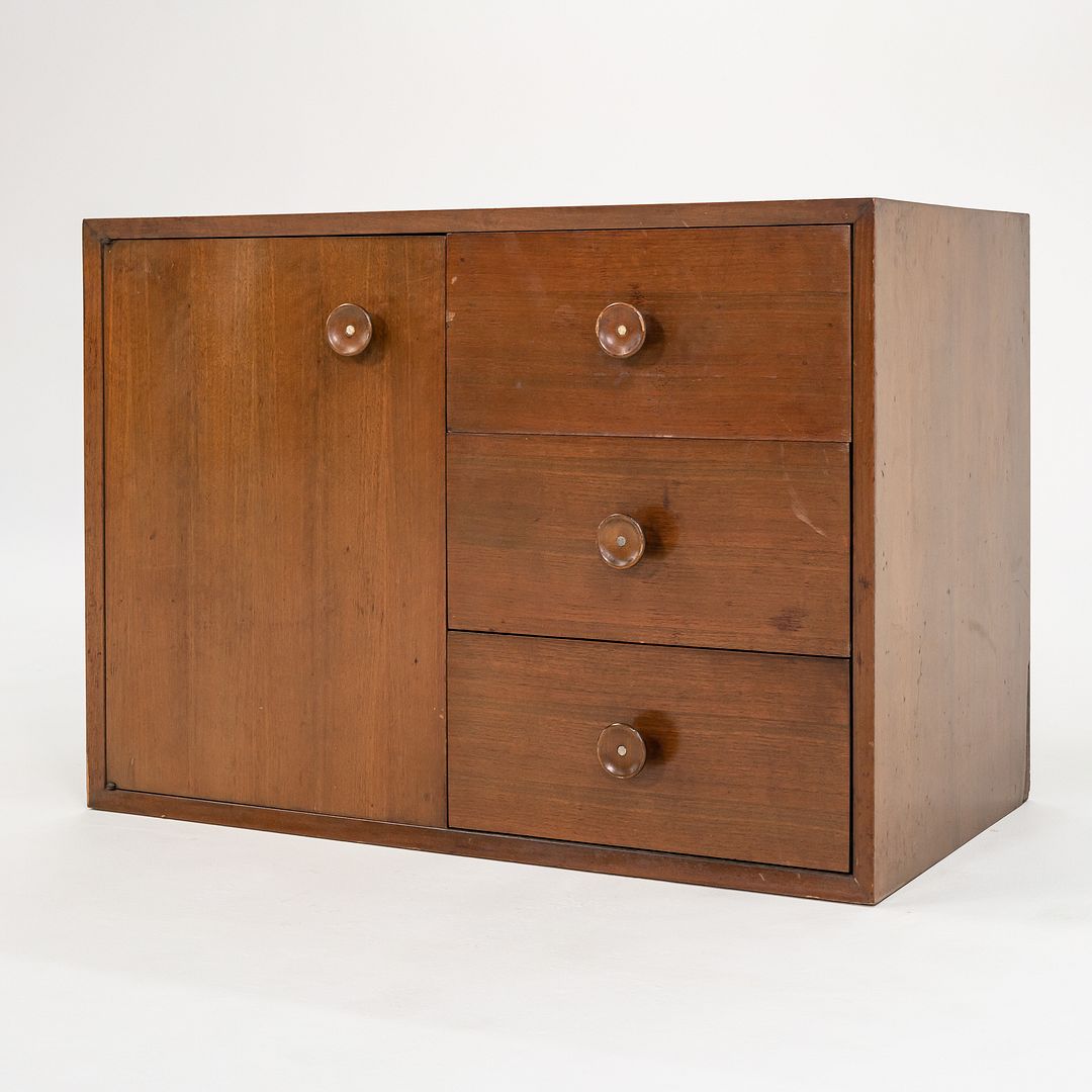 SOLD 1950s Basic Cabinet Series, Model 4602 by George Nelson for Herman Miller in Walnut (Bench Not Included)