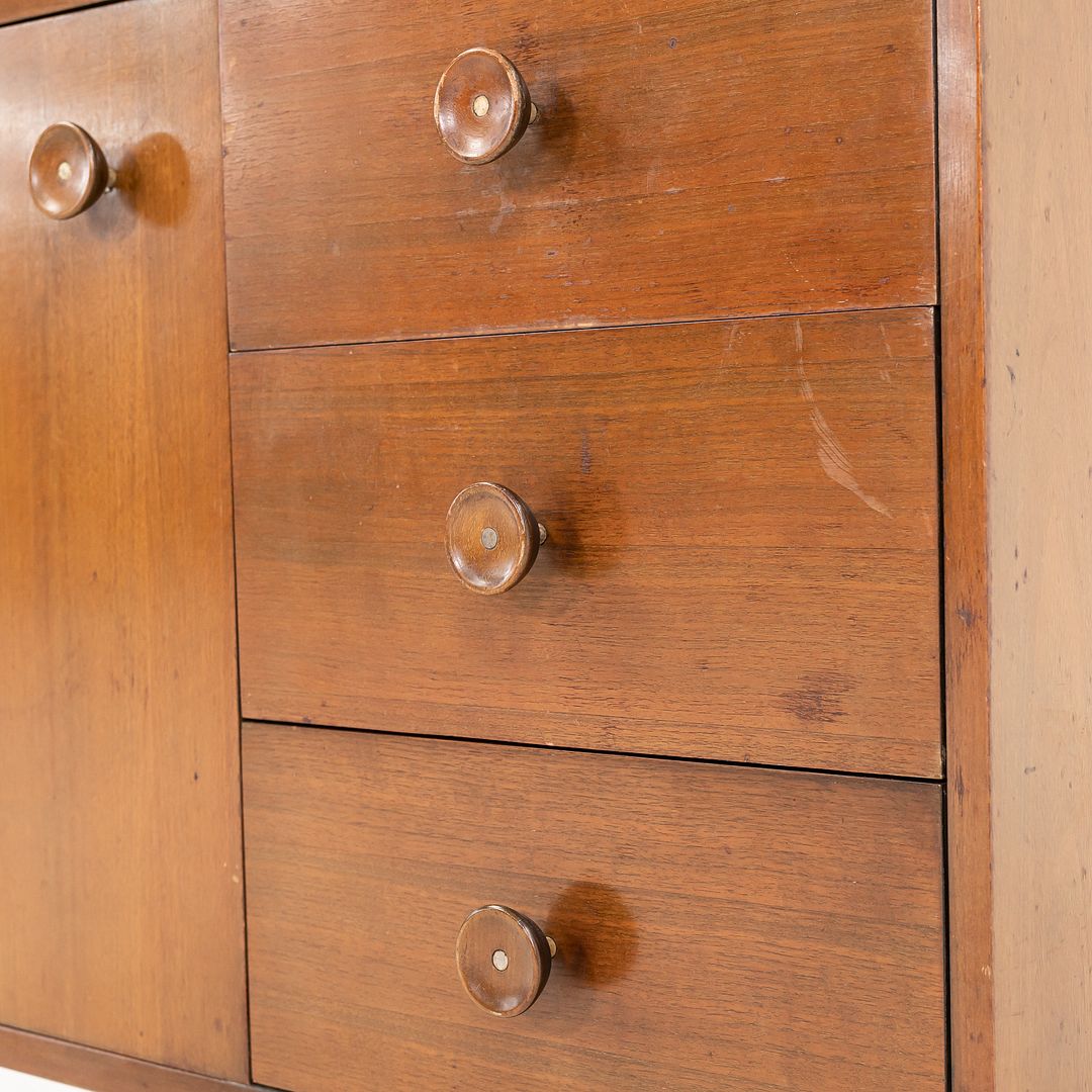 SOLD 1950s Basic Cabinet Series, Model 4602 by George Nelson for Herman Miller in Walnut (Bench Not Included)