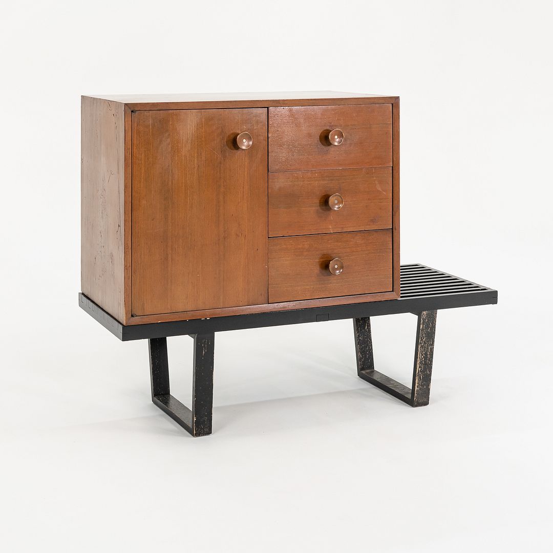 SOLD 1950s Basic Cabinet Series, Model 4602 by George Nelson for Herman Miller in Walnut (Bench Not Included)