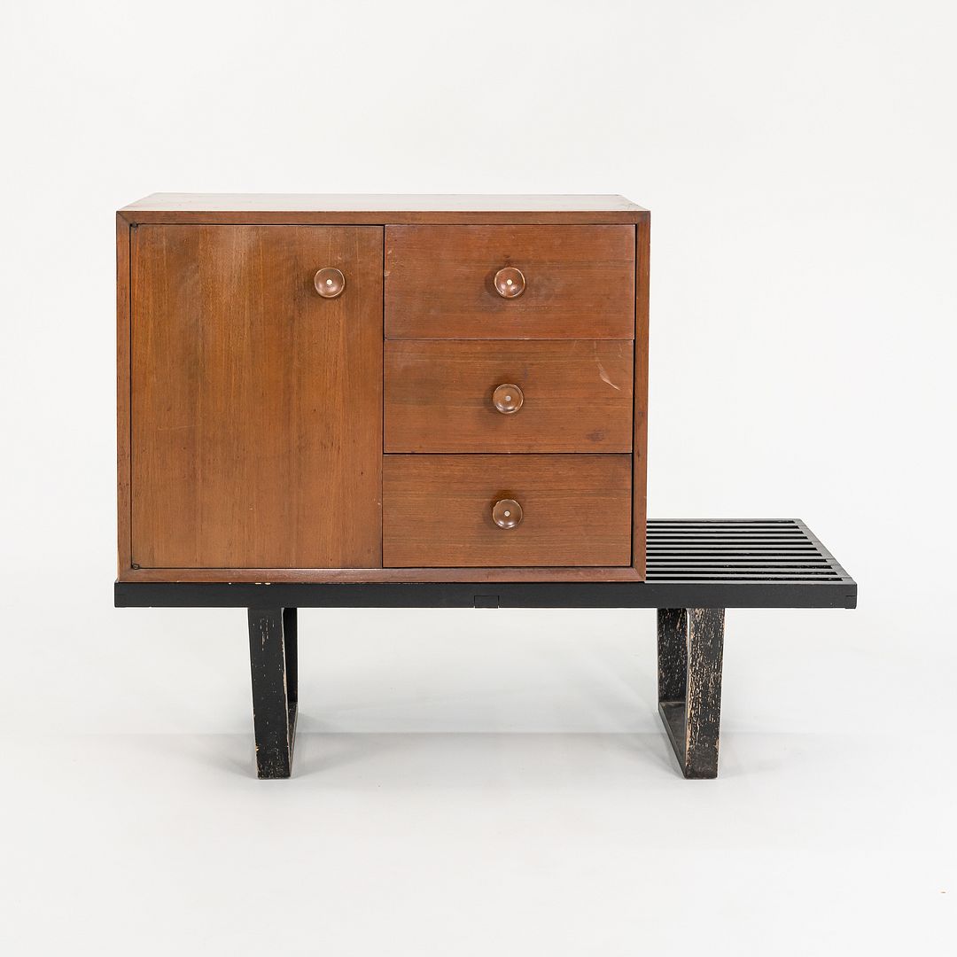 SOLD 1950s Basic Cabinet Series, Model 4602 by George Nelson for Herman Miller in Walnut (Bench Not Included)