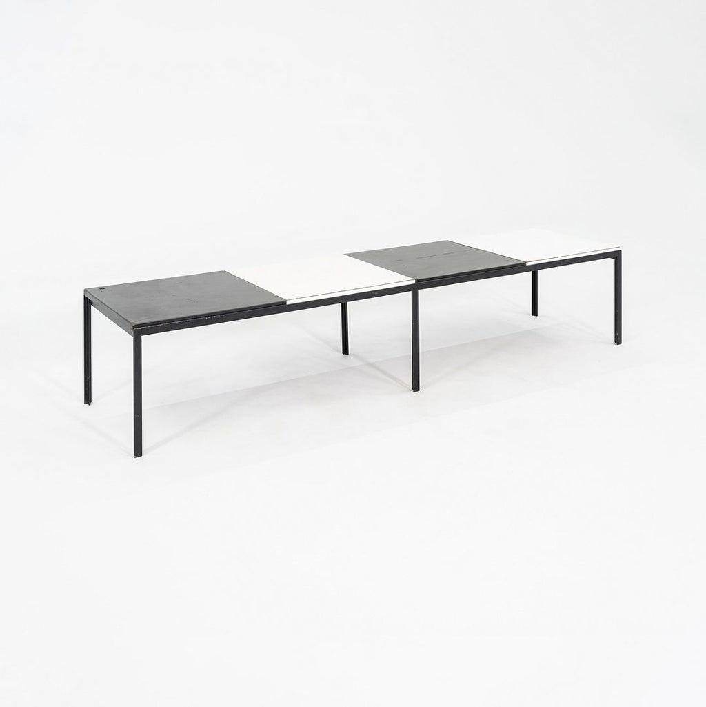 1950s Florence Knoll Model 332 T Angle Coffee Table / Bench in Steel w/ Laminate