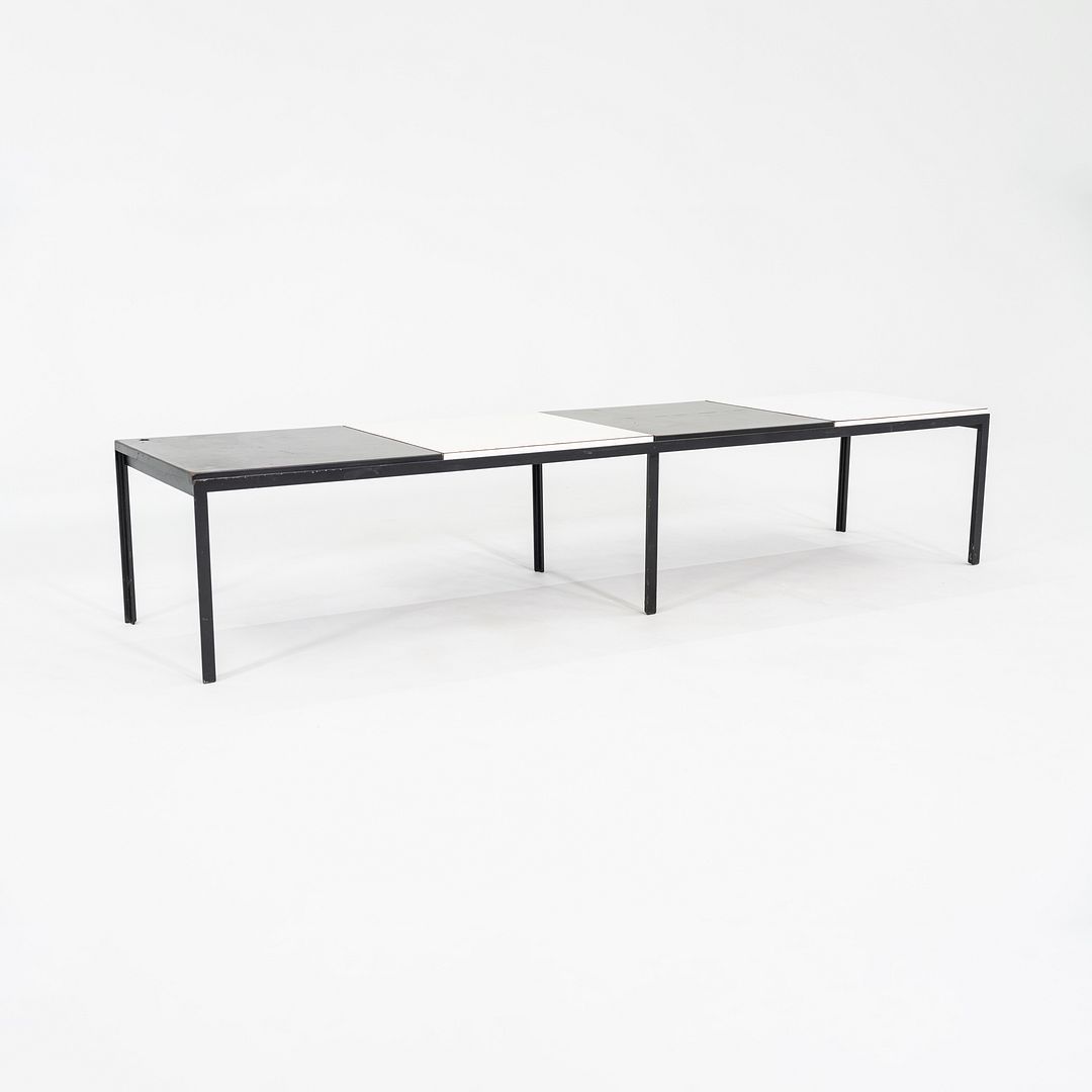 SOLD 1950s Florence Knoll Model 332 T Angle Coffee Table / Bench in Steel w/ Laminate