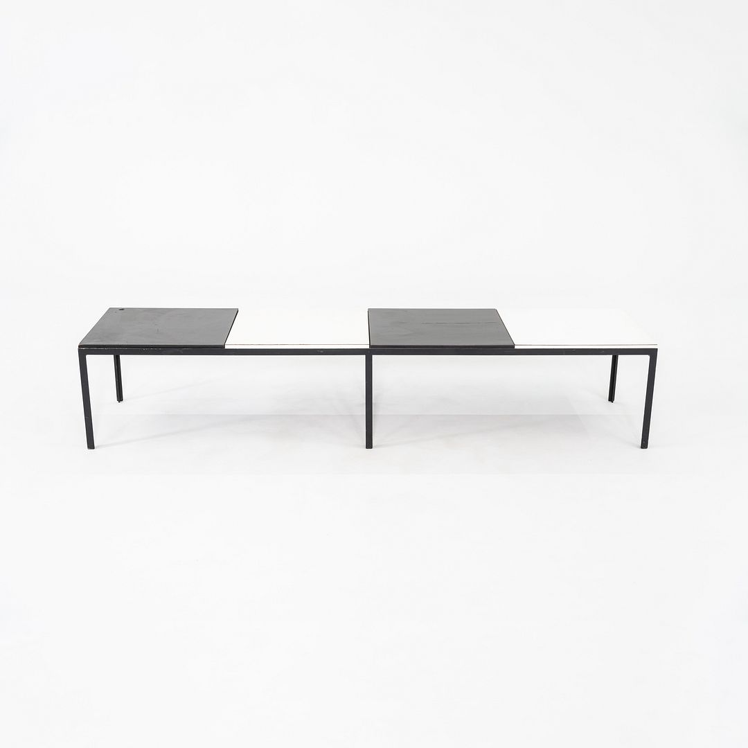 SOLD 1950s Florence Knoll Model 332 T Angle Coffee Table / Bench in Steel w/ Laminate