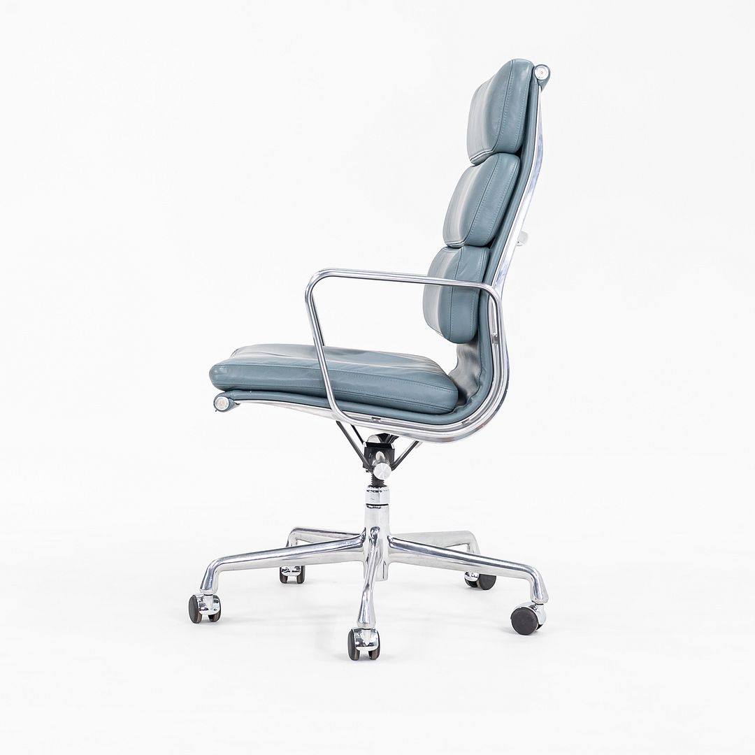 2005 Soft Pad Executive Desk Chair by Charles and Ray Eames for Herman Miller in Blue Leather 15+ Available