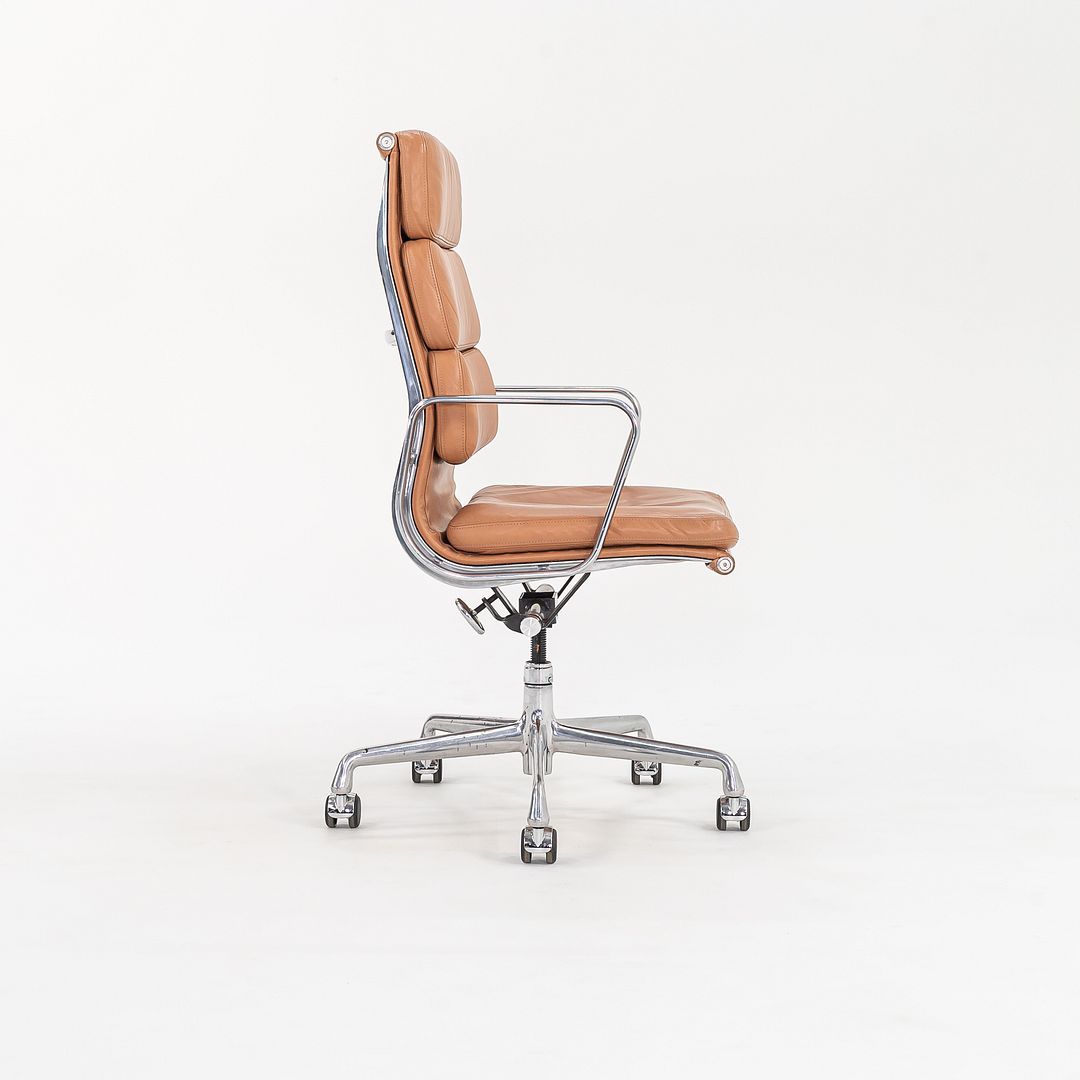 2004 Soft Pad Executive Desk Chair by Charles and Ray Eames for Herman Miller in Dark Tan Leather 5x Available