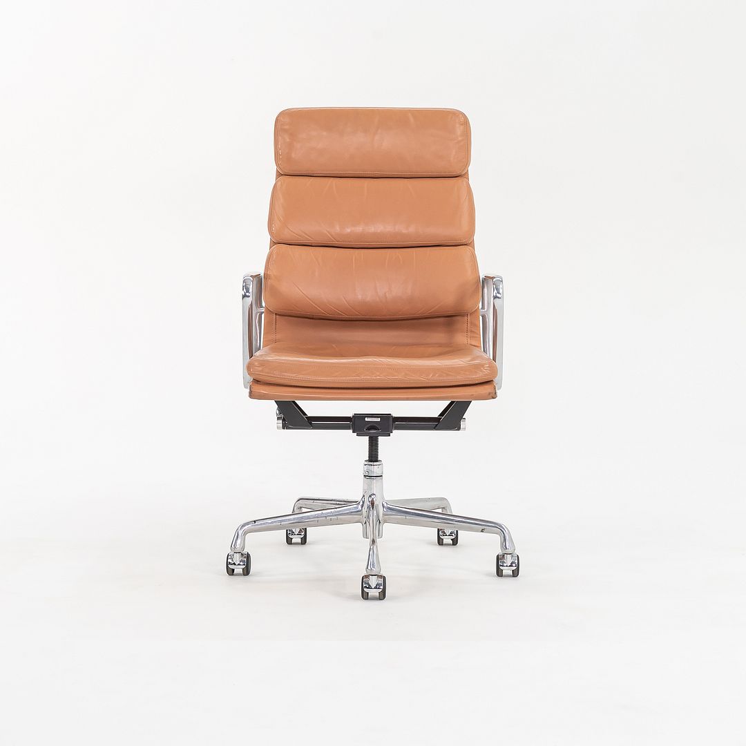 2004 Soft Pad Executive Desk Chair by Charles and Ray Eames for Herman Miller in Dark Tan Leather 5x Available