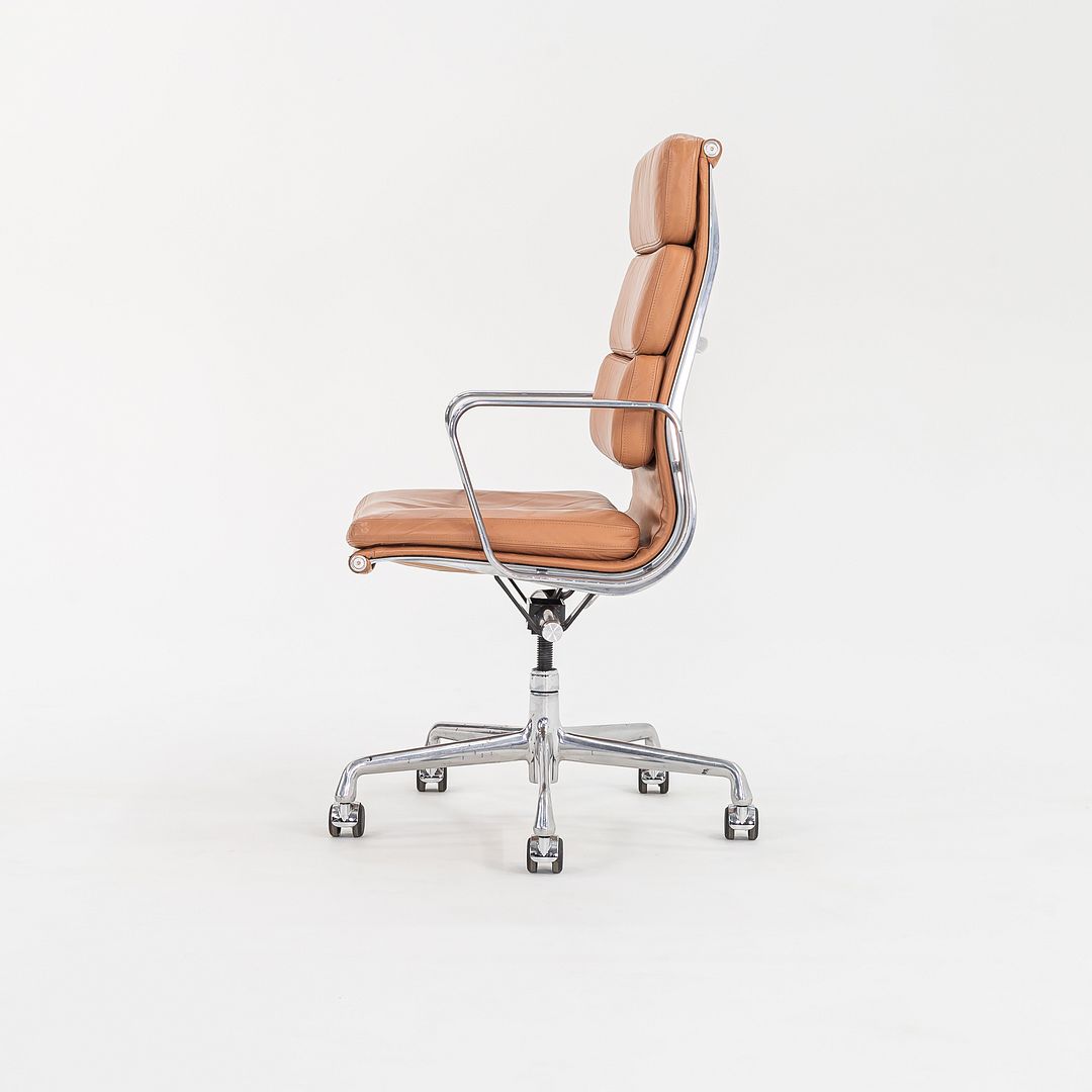 2004 Soft Pad Executive Desk Chair by Charles and Ray Eames for Herman Miller in Dark Tan Leather 5x Available