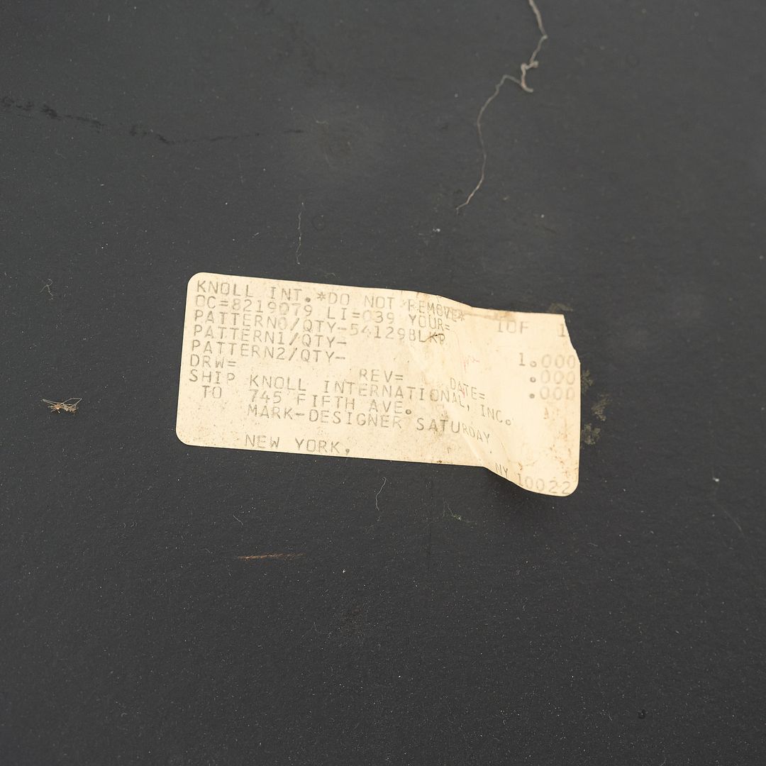 1970s Gae Aulenti for Knoll 40 inch Orsay Square Dining Table w/ Black Laminate