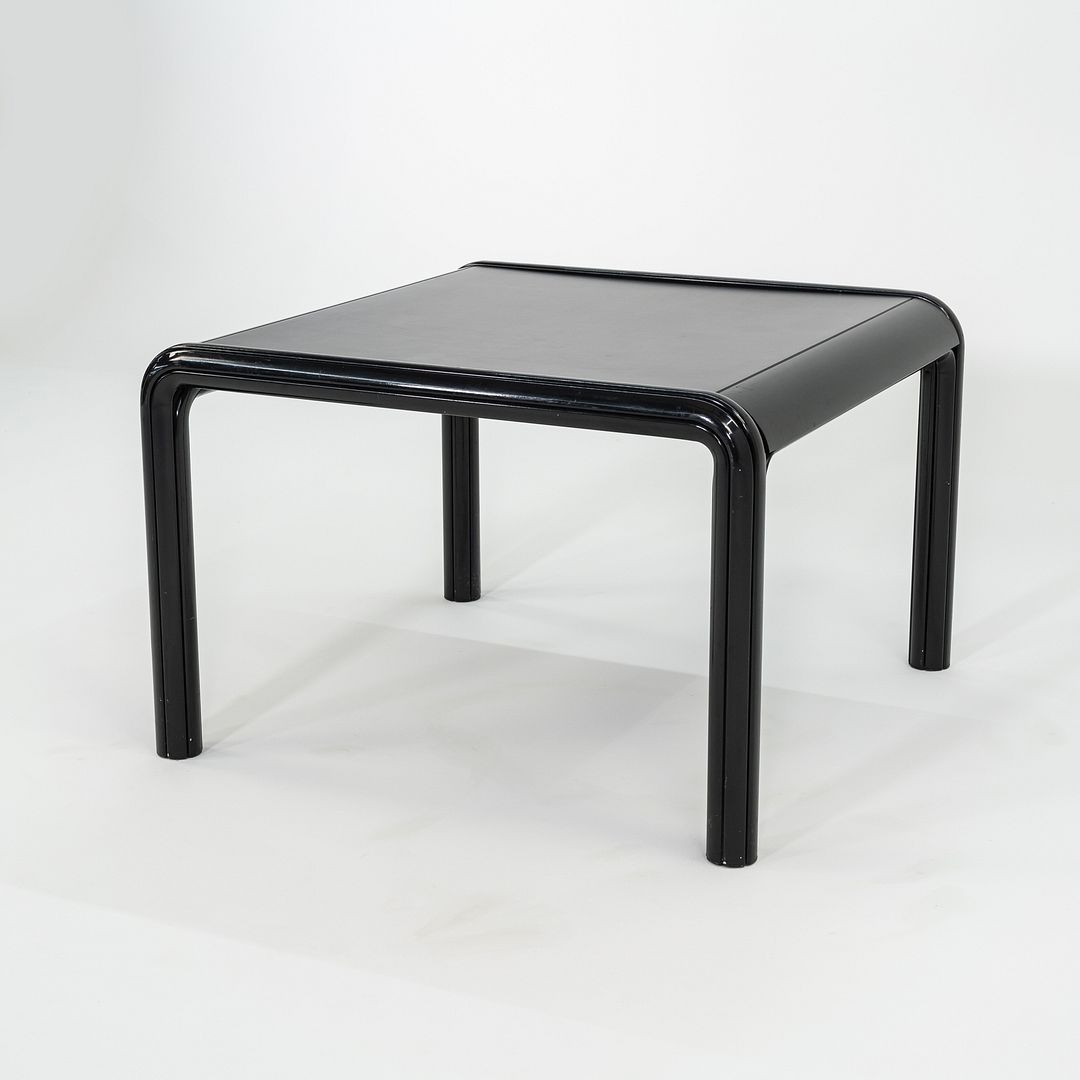 1970s Gae Aulenti for Knoll 40 inch Orsay Square Dining Table w/ Black Laminate