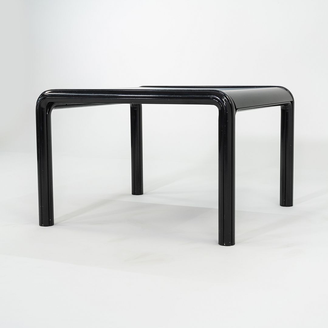 1970s Gae Aulenti for Knoll 40 inch Orsay Square Dining Table w/ Black Laminate