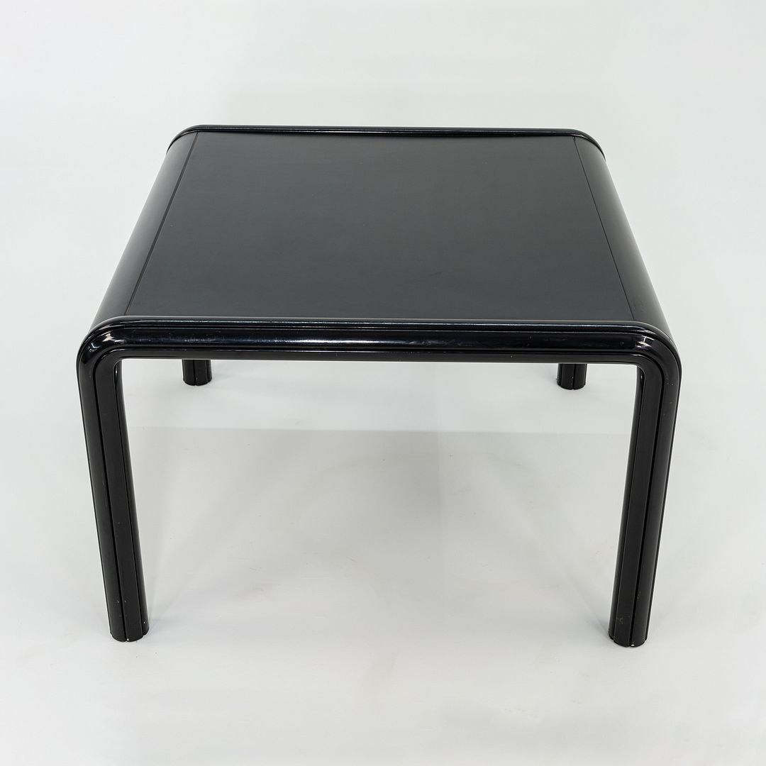 1970s Gae Aulenti for Knoll 40 inch Orsay Square Dining Table w/ Black Laminate