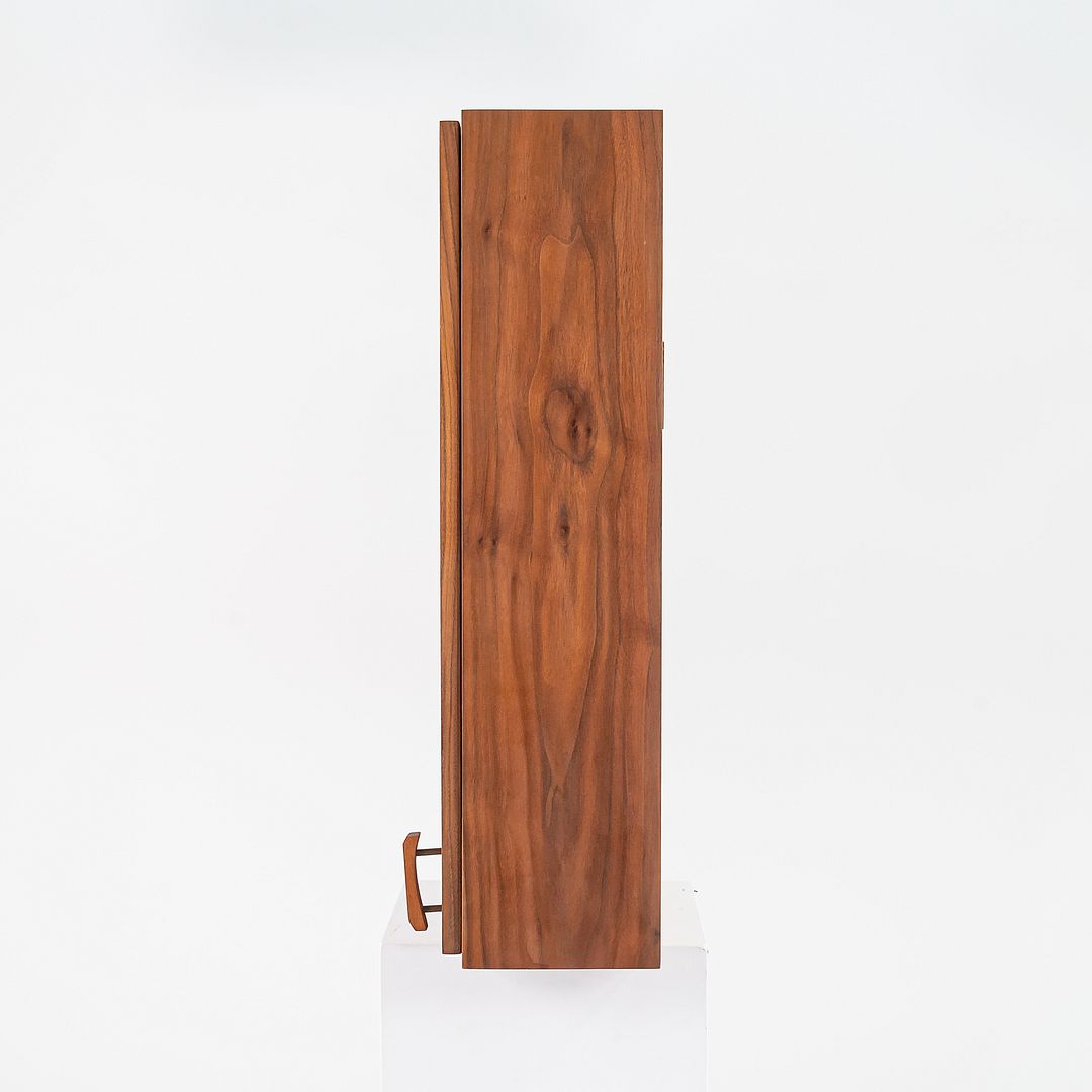 1990s Figured Walnut Studio Craft New Hope Woodworker Medicine Cabinet 18x30in