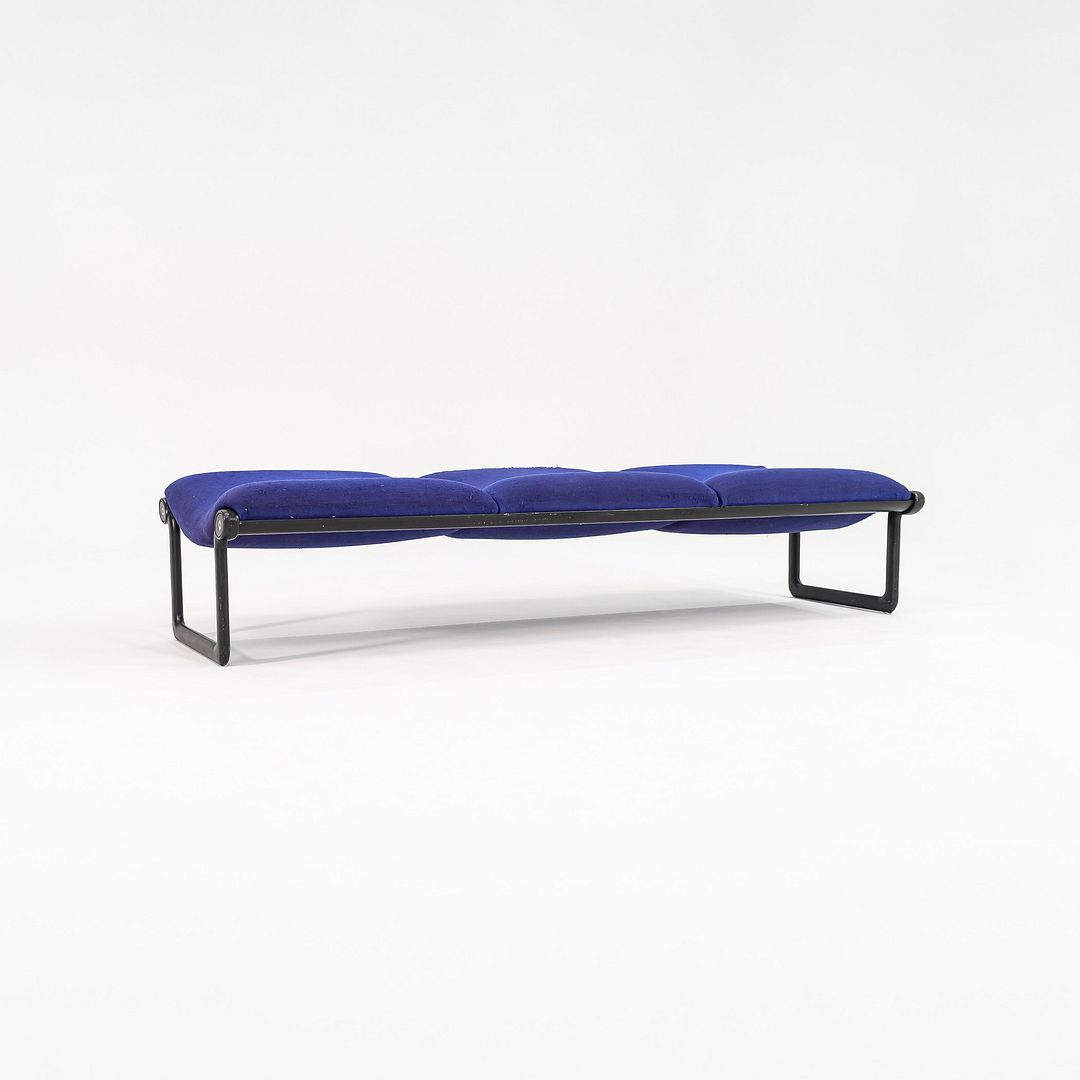 1970s Three Seat Bench by Bruce Hannah and Andrew Morrison for Knoll in Fabric