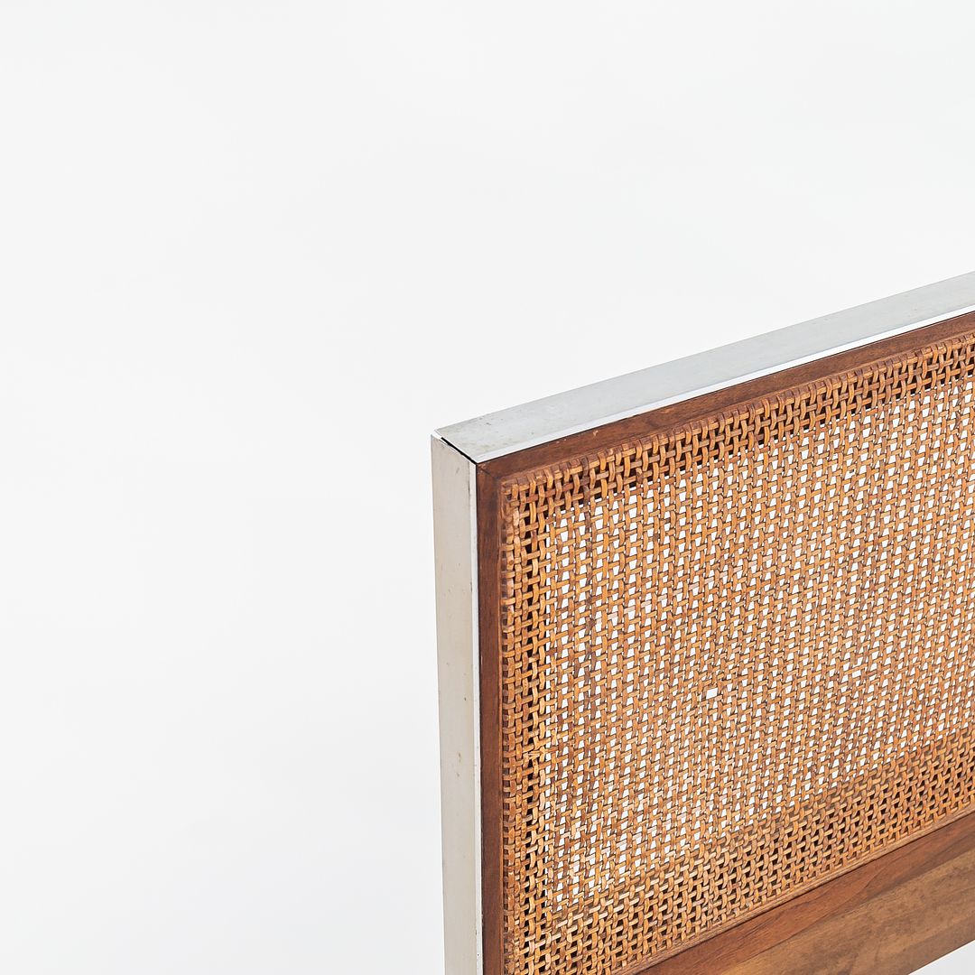 SOLD 1960s Headboard, Model 7703 by Paul McCobb for Calvin Furniture in Walnut with Cane