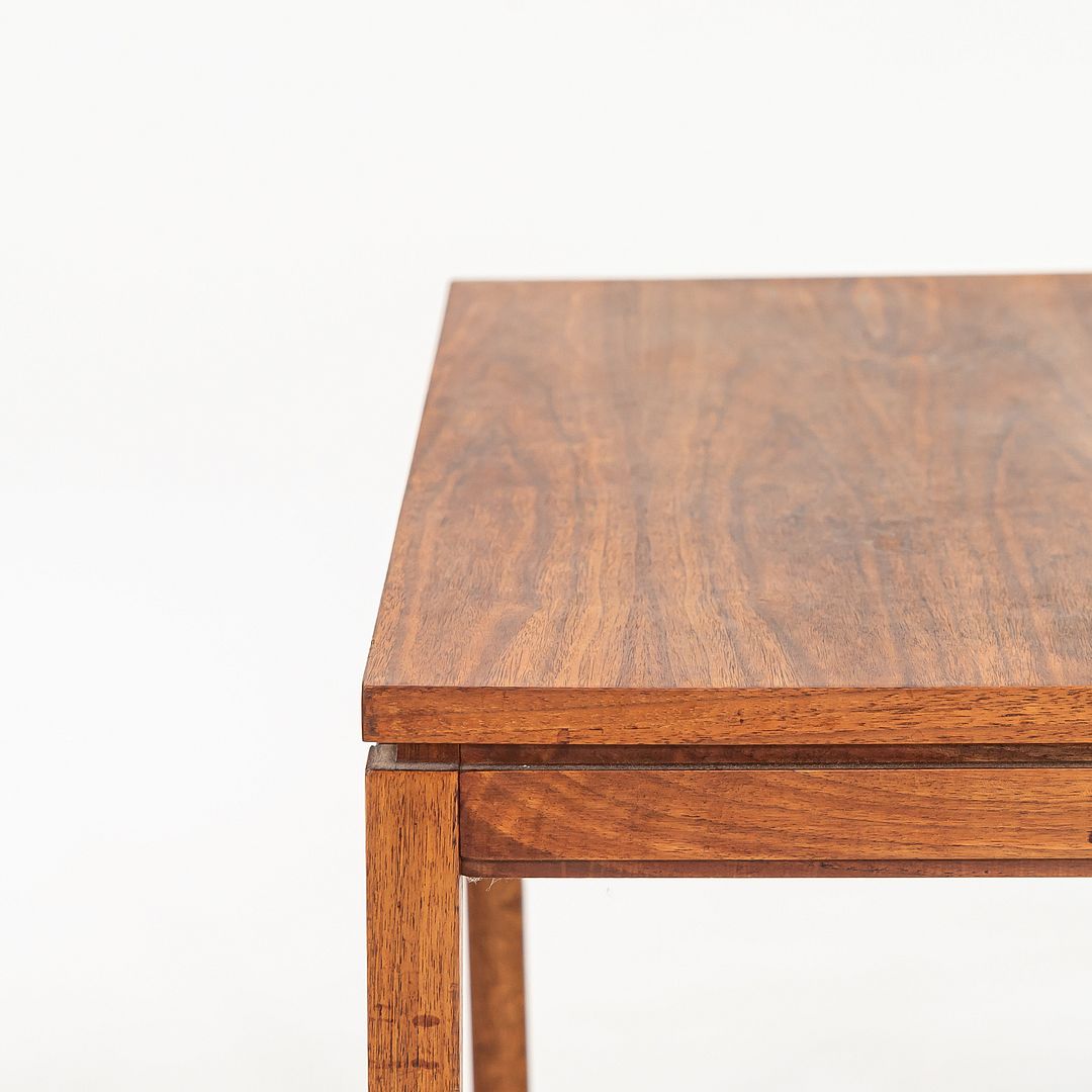 1960s Walnut Side / End Table Attributed to Jens Risom 30 x 30 x 22 inches