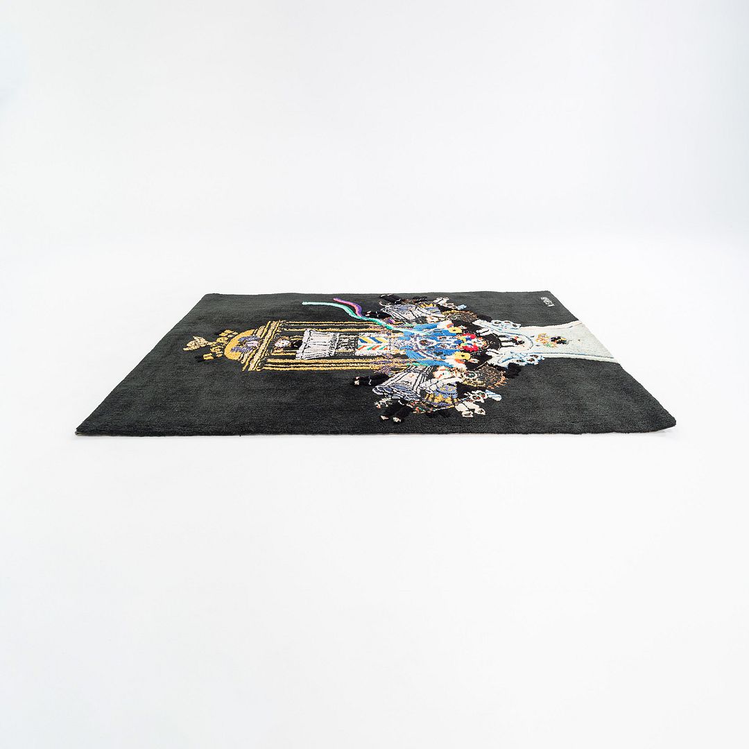 C. 1970s Kjell A Sorensen-Ringi Swedish Wall Tapestry Rug "Black Machine" No.1/6